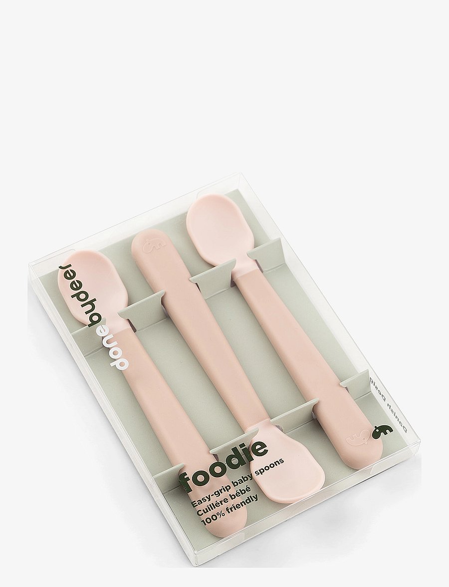 Done by Deer - Foodie easy-grip baby spoon 3-pack Powder - essgeschirr - powder - 2