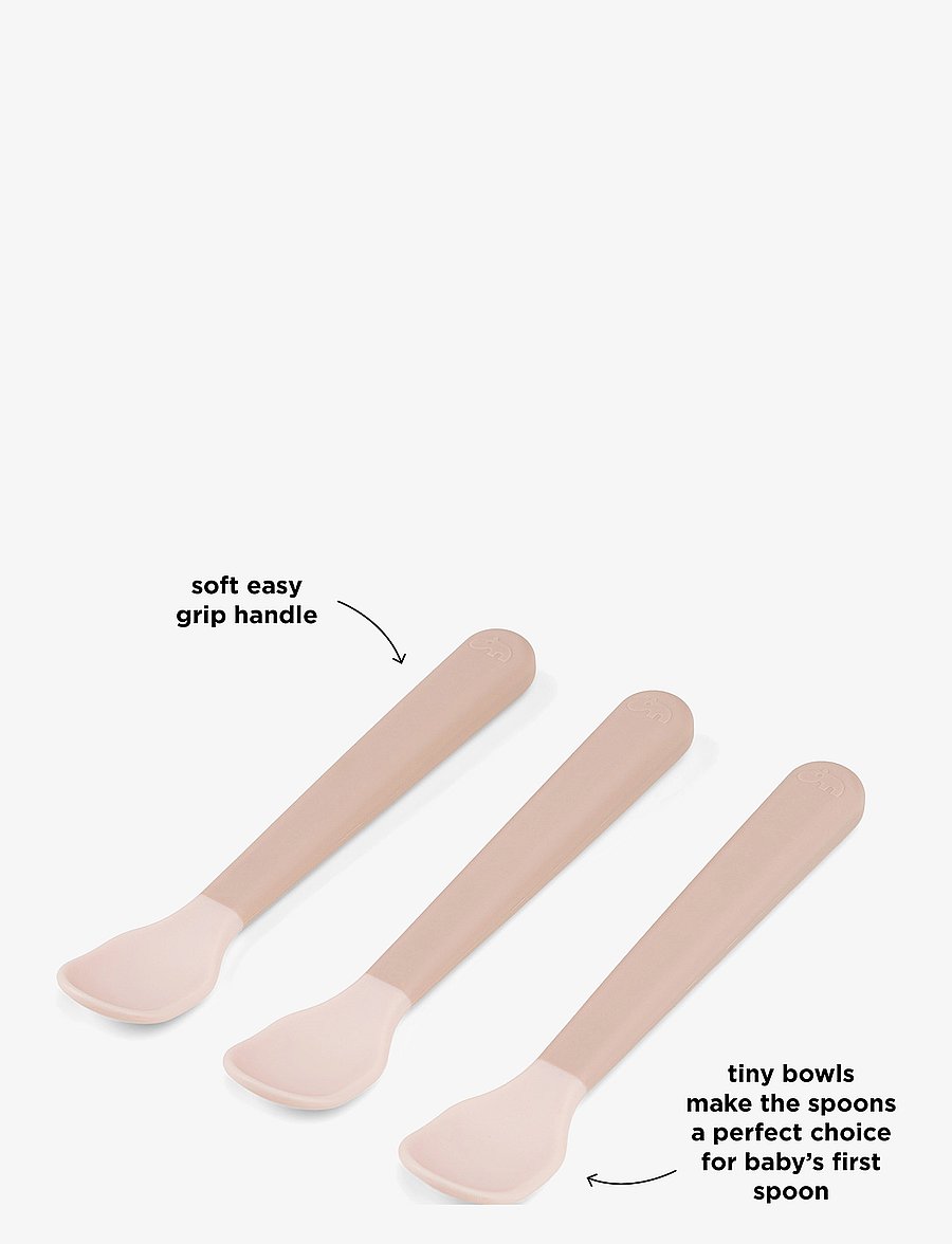 Done by Deer - Foodie easy-grip baby spoon 3-pack Powder - essgeschirr - powder - 3
