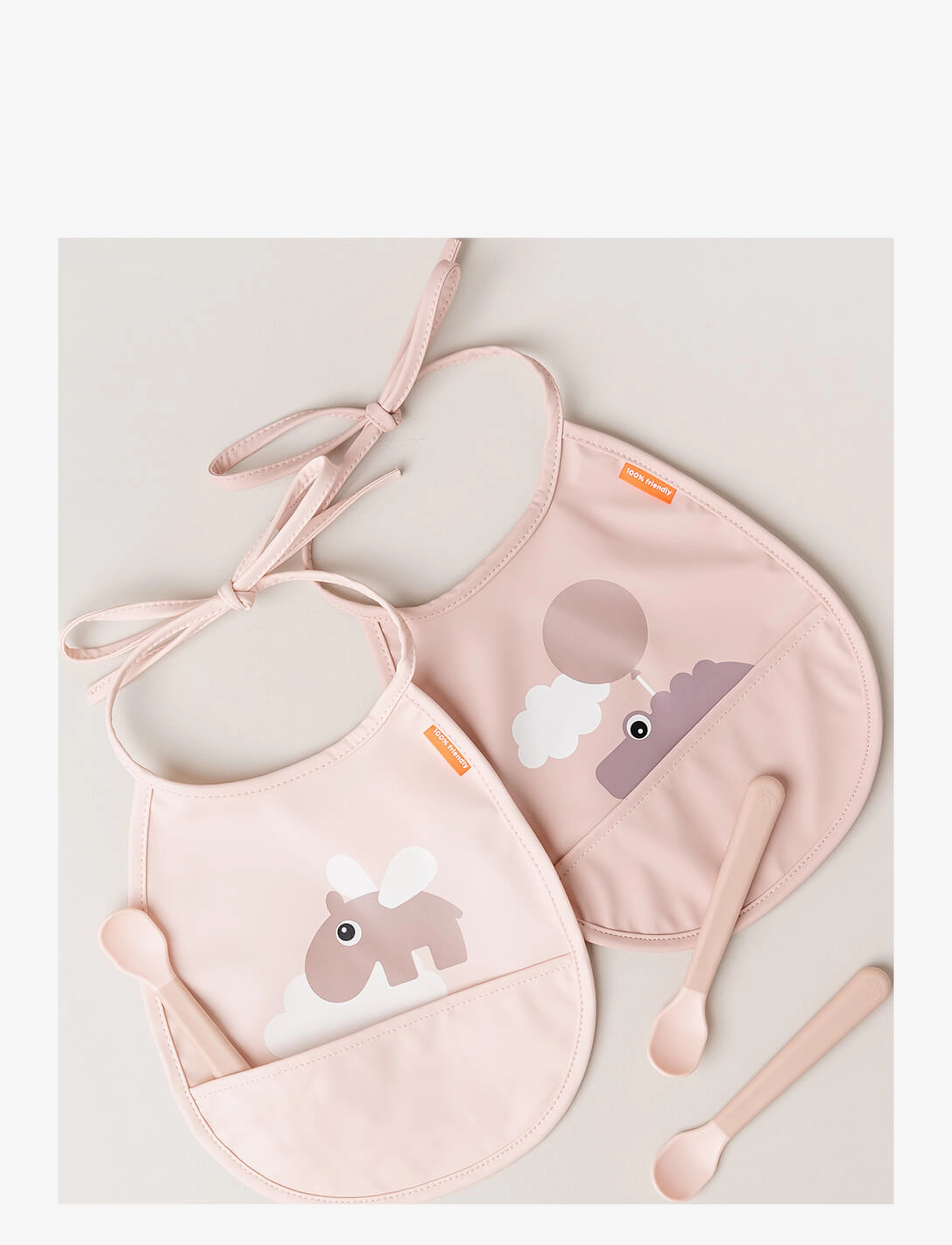 Done by Deer - Foodie easy-grip baby spoon 3-pack Powder - essgeschirr - powder - 5