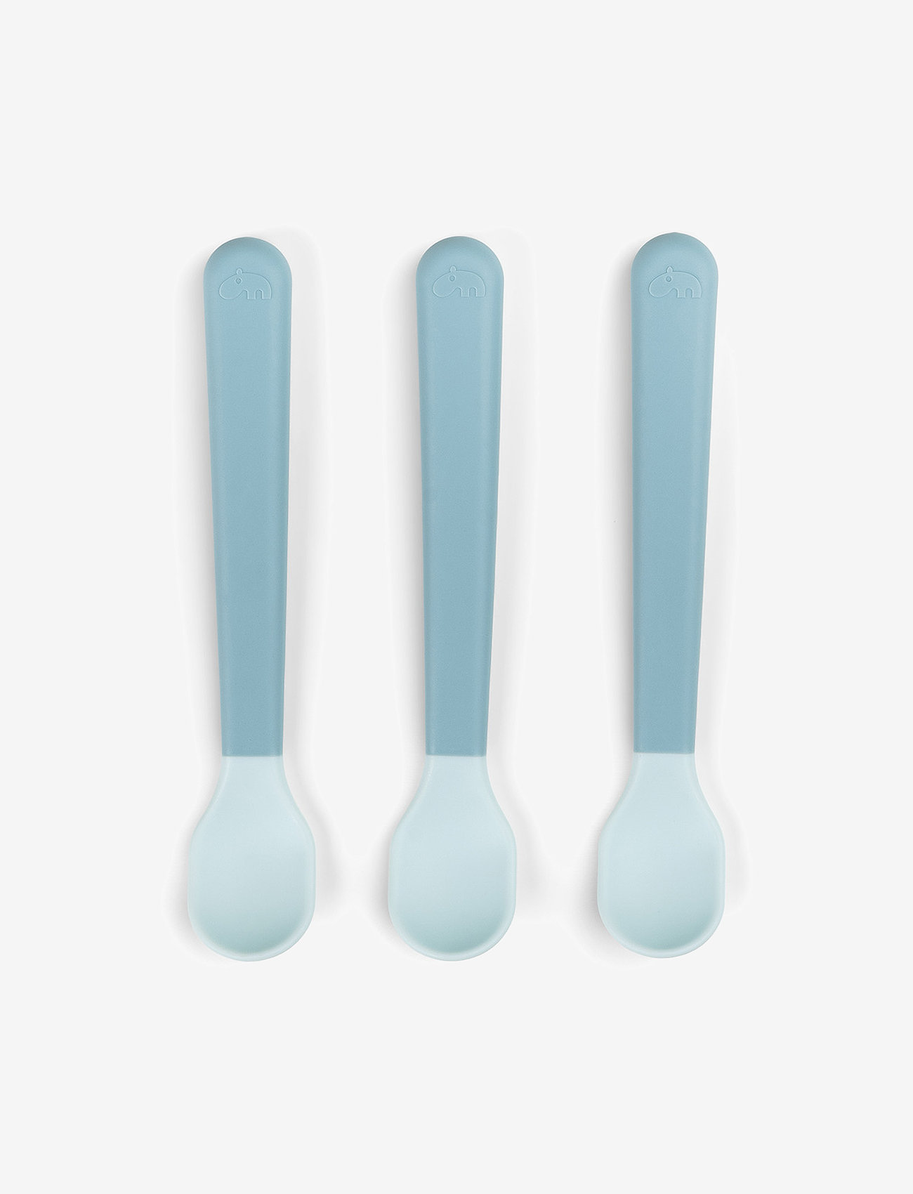 Done by Deer - Foodie easy-grip baby spoon 3-pack Blue - indų komplektai - blue - 0