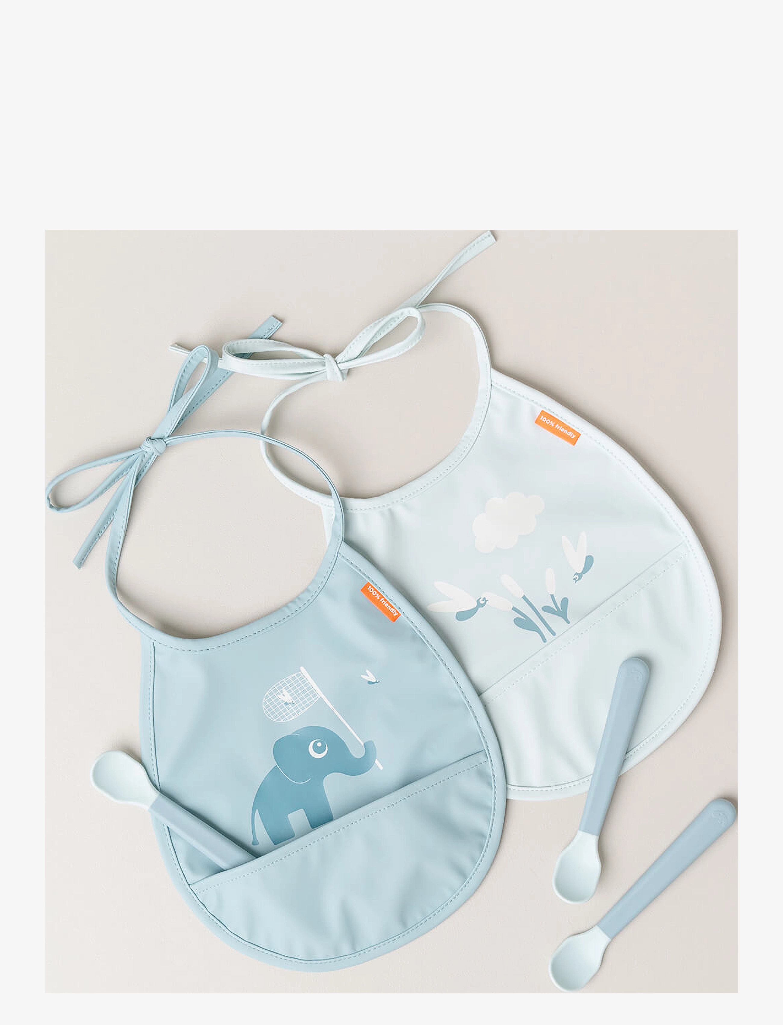 Done by Deer - Foodie easy-grip baby spoon 3-pack Blue - indų komplektai - blue - 5