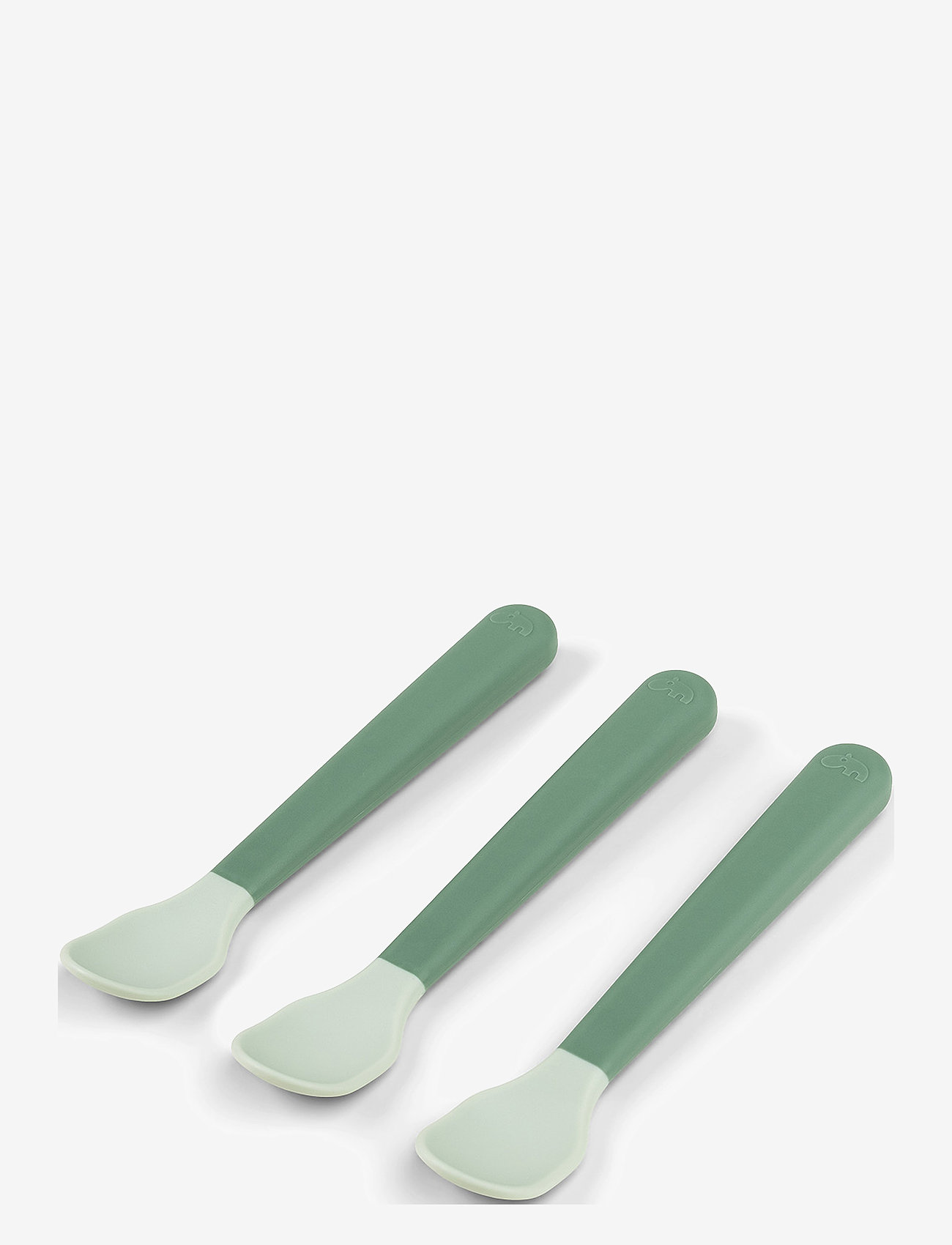 Done by Deer - Foodie easy-grip baby spoon 3-pack Green - serveringssæt - green - 1