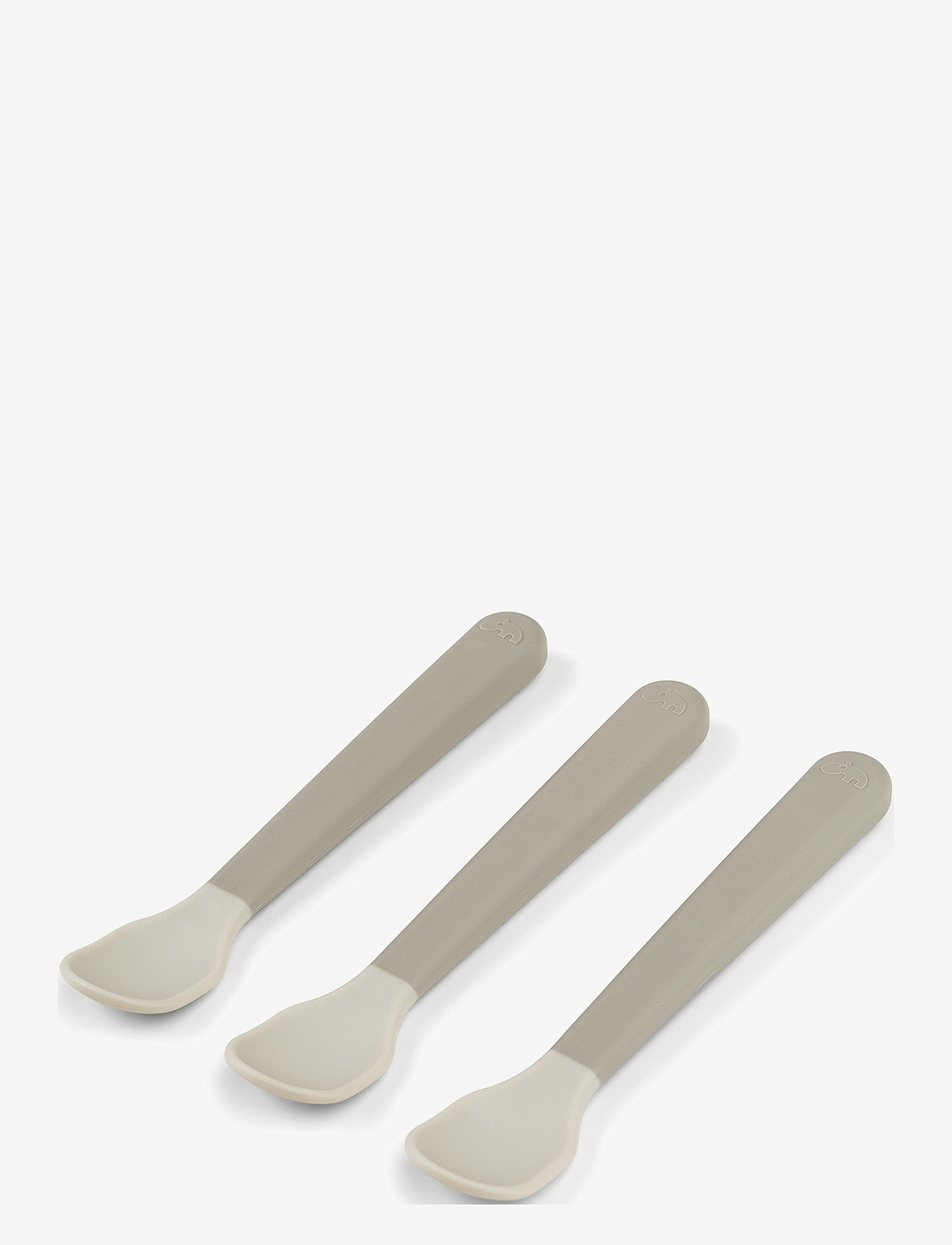 Done by Deer - Foodie easy-grip baby spoon 3-pack Sand - astiasetit - sand - 1