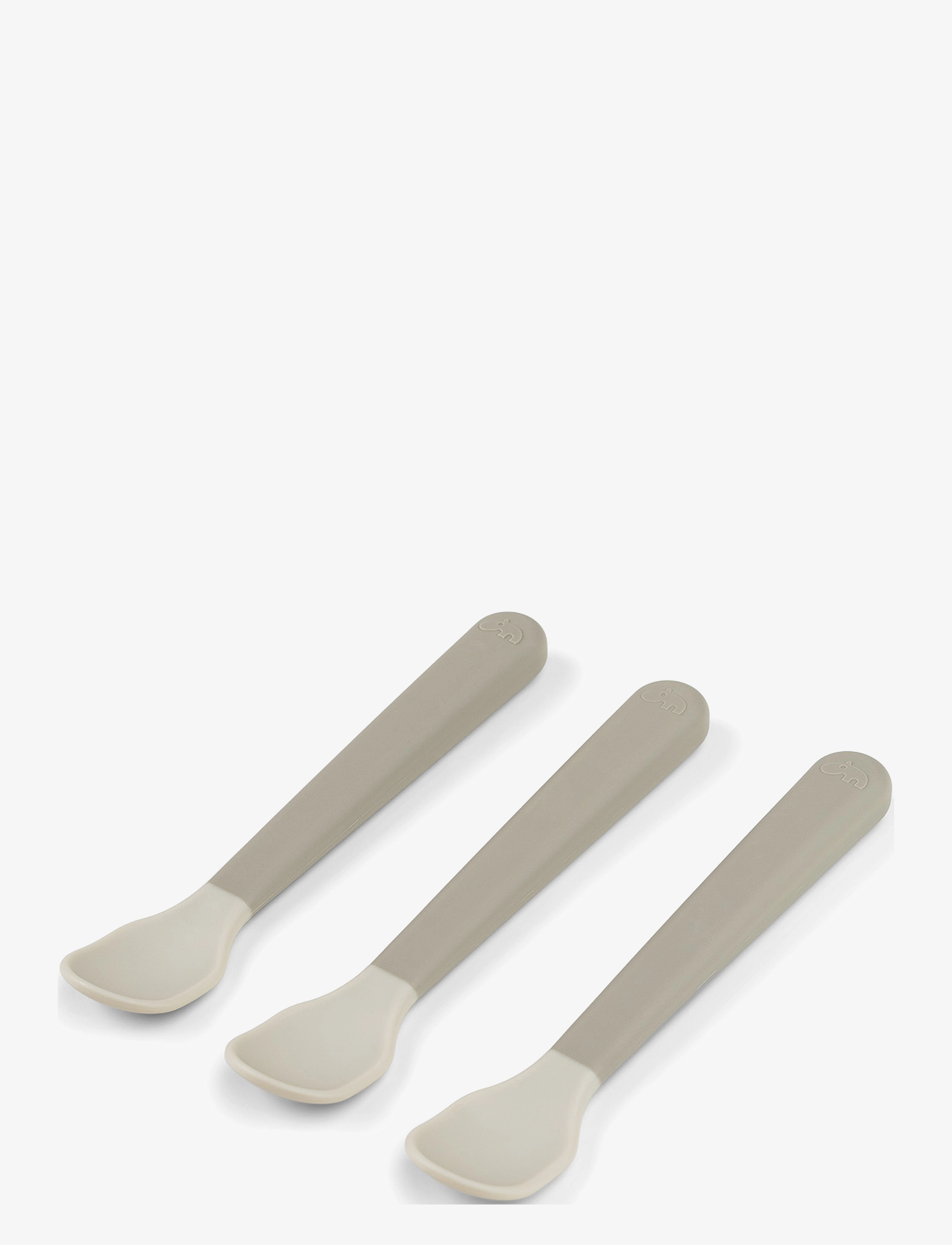 Done by Deer - Foodie easy-grip baby spoon 3-pack Sand - spisetid - sand - 1