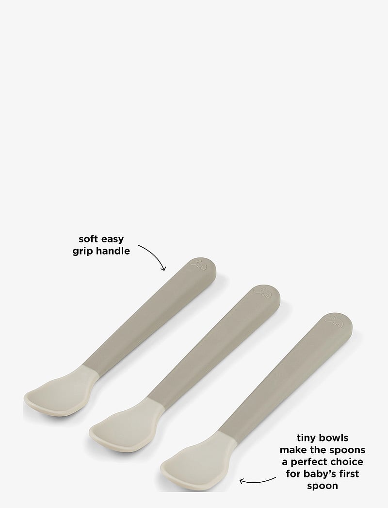Done by Deer - Foodie easy-grip baby spoon 3-pack Sand - vaisselle - sand - 3