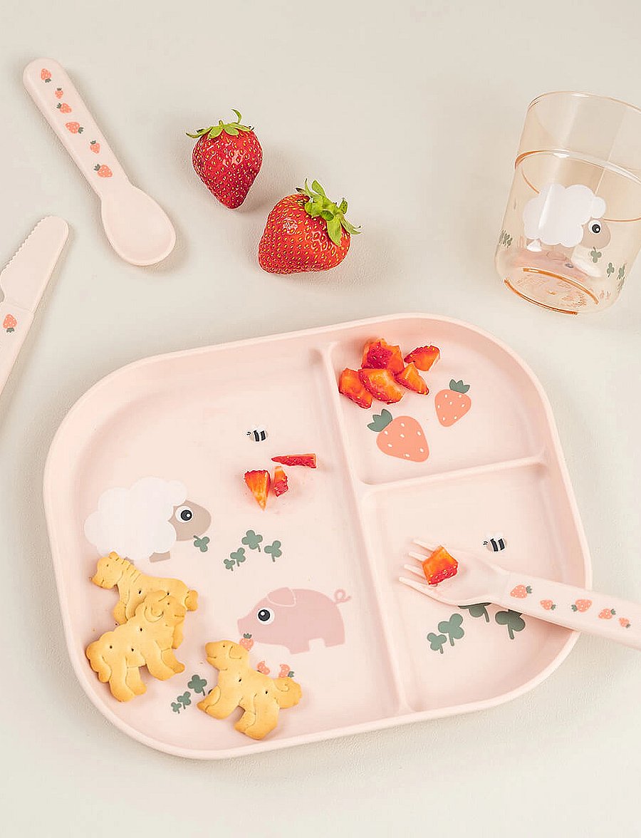 Done by Deer - Foodie cutlery set Tiny farm Powder - essgeschirr - powder - 3