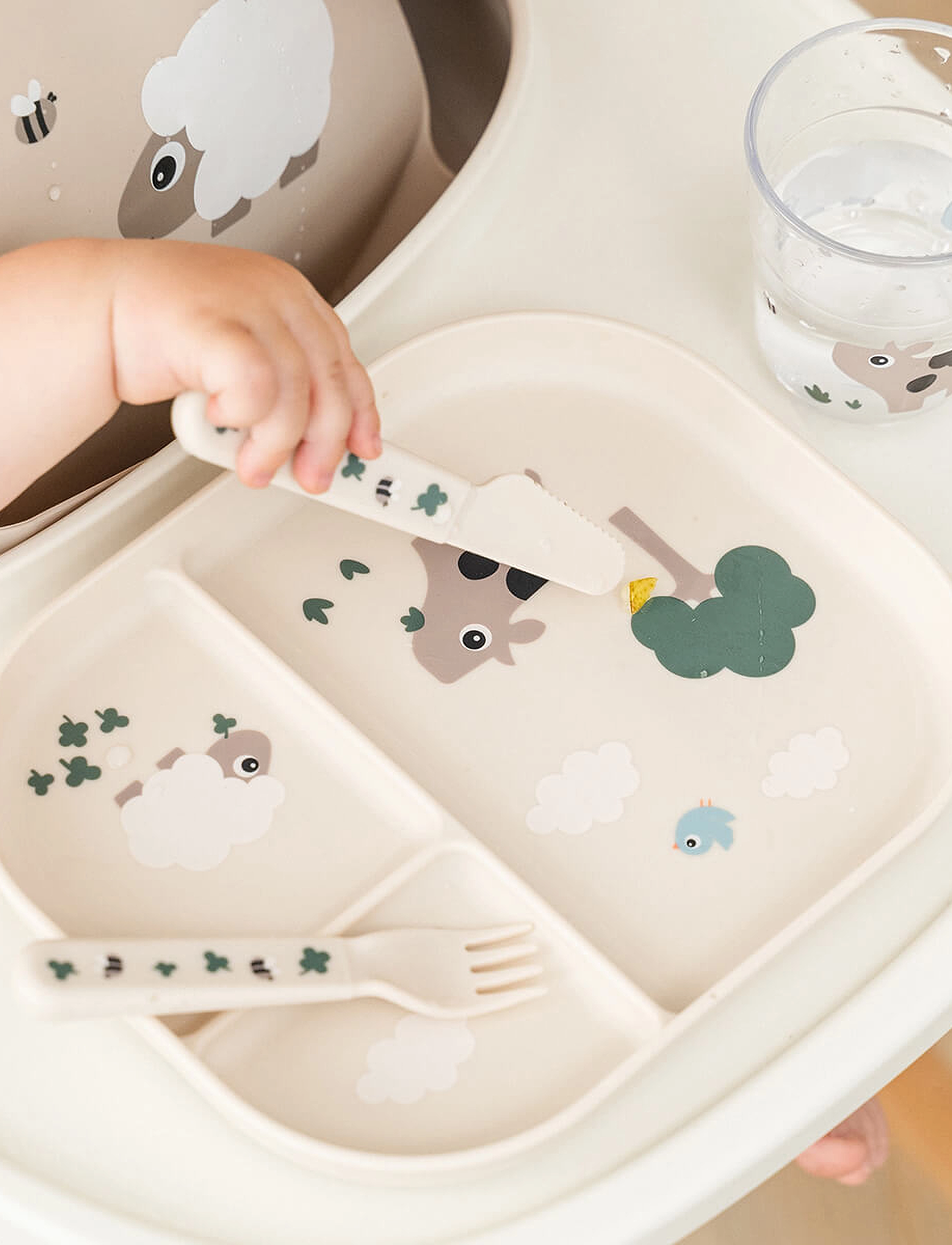 Done by Deer - Foodie cutlery set Tiny farm Sand - meal time - sand - 4