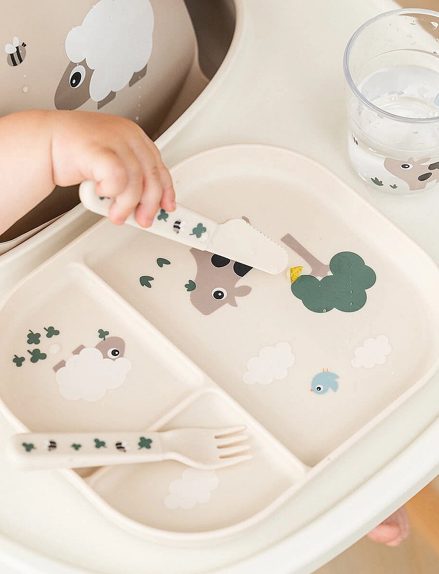 Done by Deer - Foodie cutlery set Tiny farm Sand - söögiaeg - sand - 4