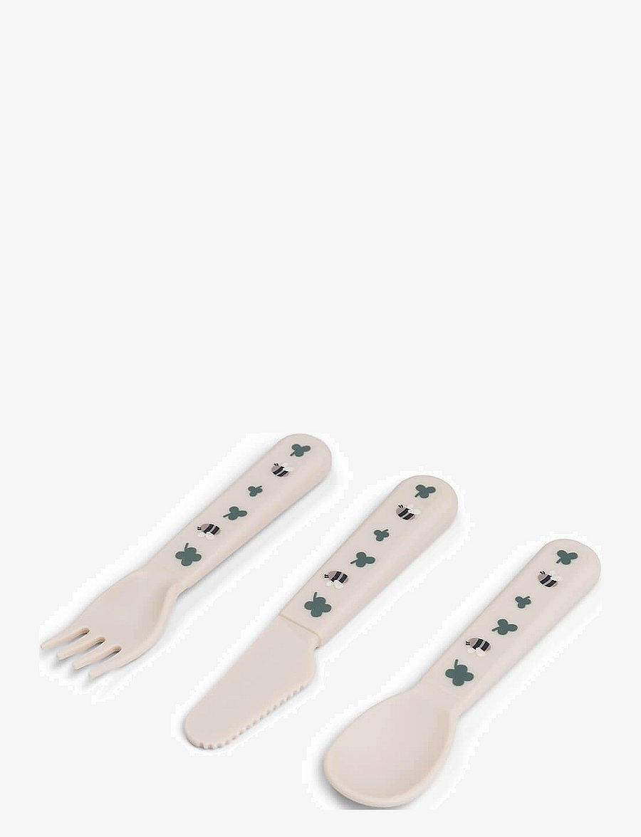 Done by Deer - Foodie cutlery set Tiny farm Sand - söögiaeg - sand - 1
