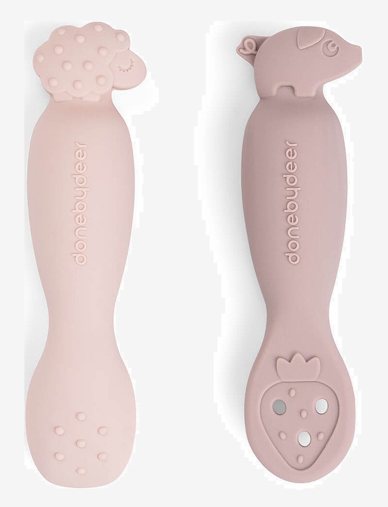 Done by Deer - Learning spoon set Tiny farm Powder - dinner sets - powder - 1