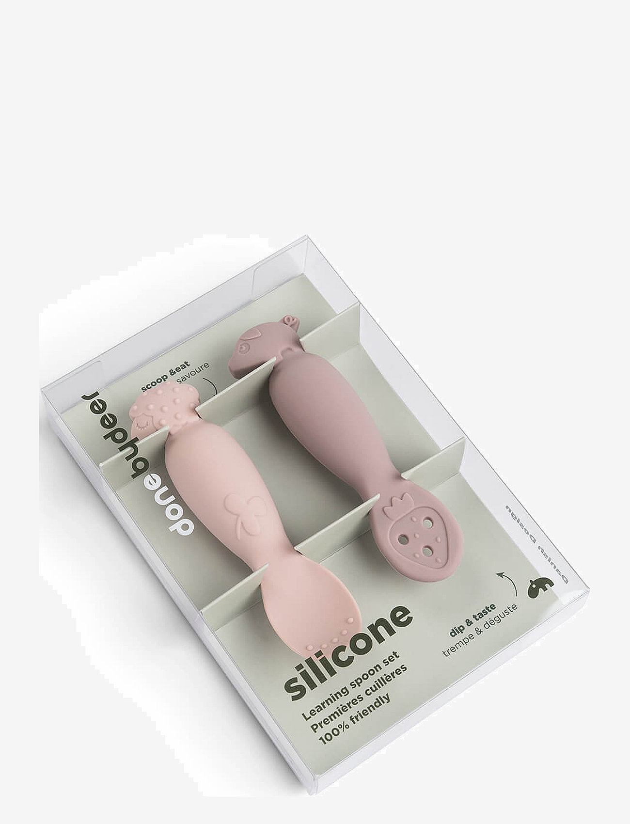 Done by Deer - Learning spoon set Tiny farm Powder - dinner sets - powder - 2