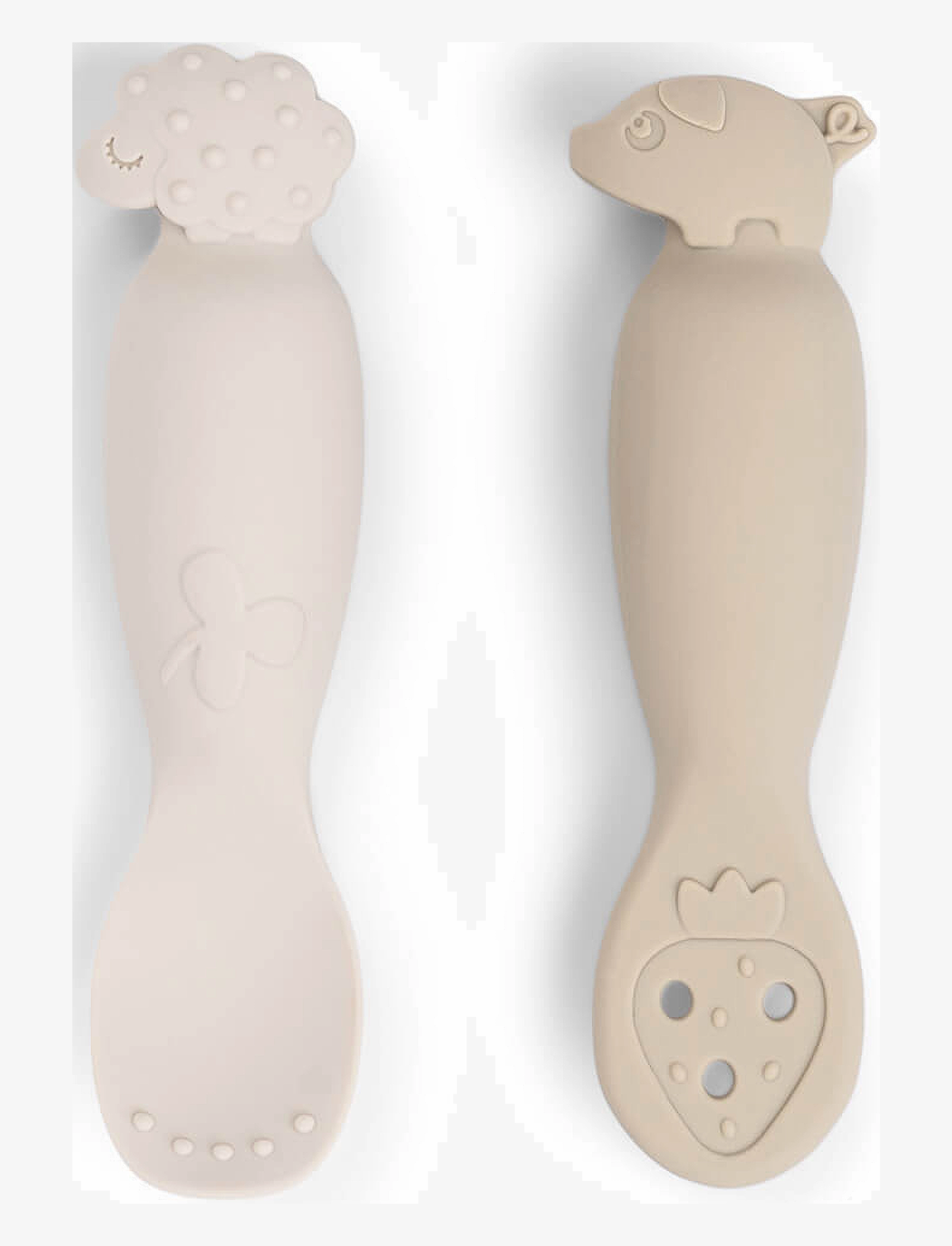 Done by Deer Learning Spoon Set Tiny Farm Sand, 10.2X 2.7X 2.5 cm, Meal Time, Beige - Cutlery, Kinder