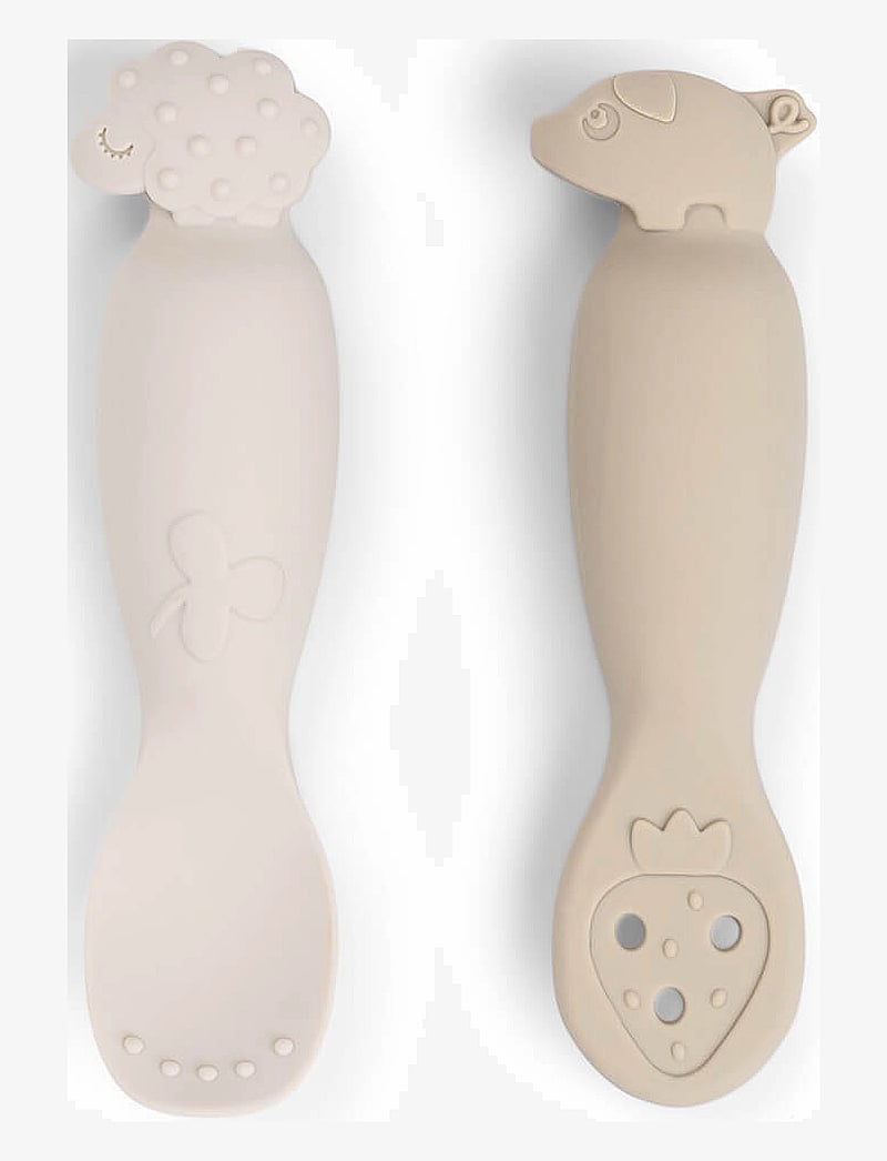 Done by Deer - Learning spoon set Tiny farm Sand - besteck - sand - 0