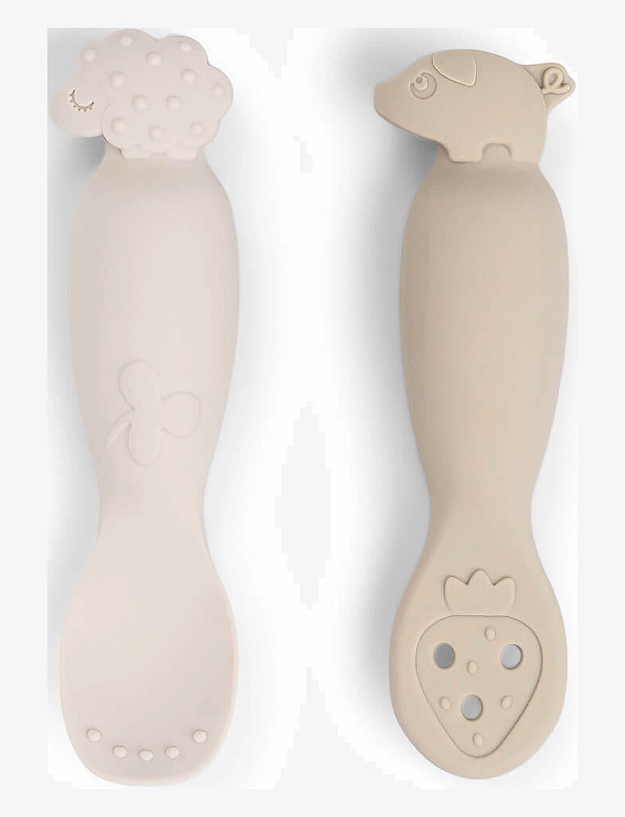 Done by Deer - Learning spoon set Tiny farm Sand - hnífapör - sand - 0