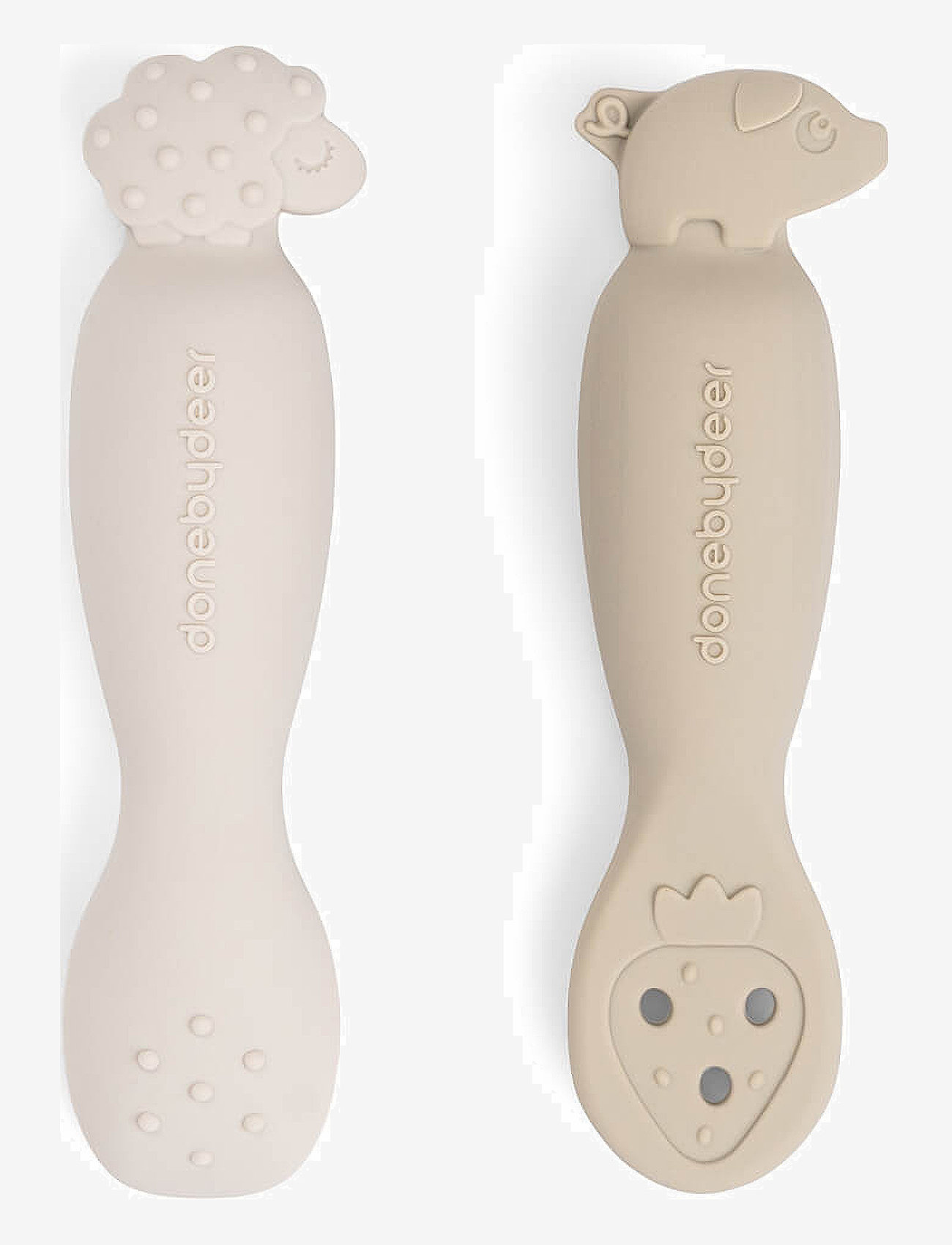 Done by Deer - Learning spoon set Tiny farm Sand - besteck - sand - 1