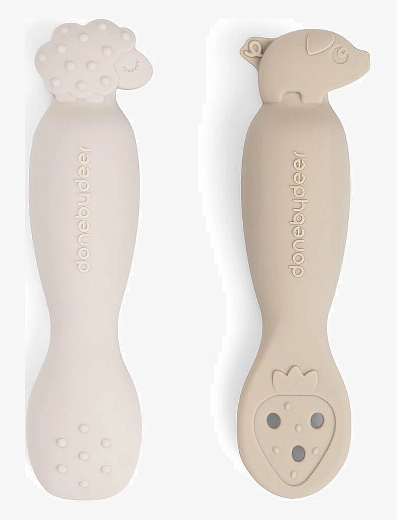 Done by Deer - Learning spoon set Tiny farm Sand - besteck - sand - 1