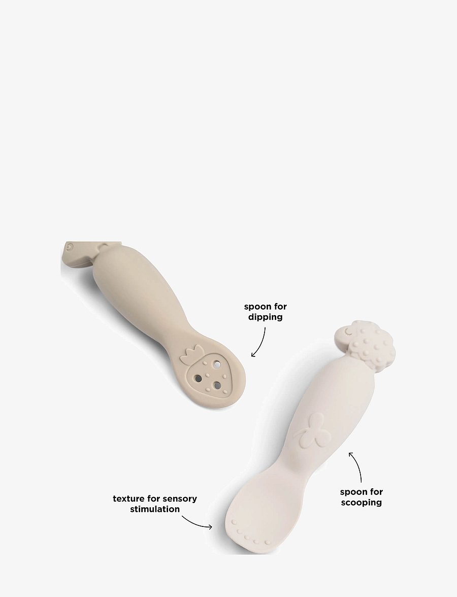 Done by Deer - Learning spoon set Tiny farm Sand - hnífapör - sand - 3