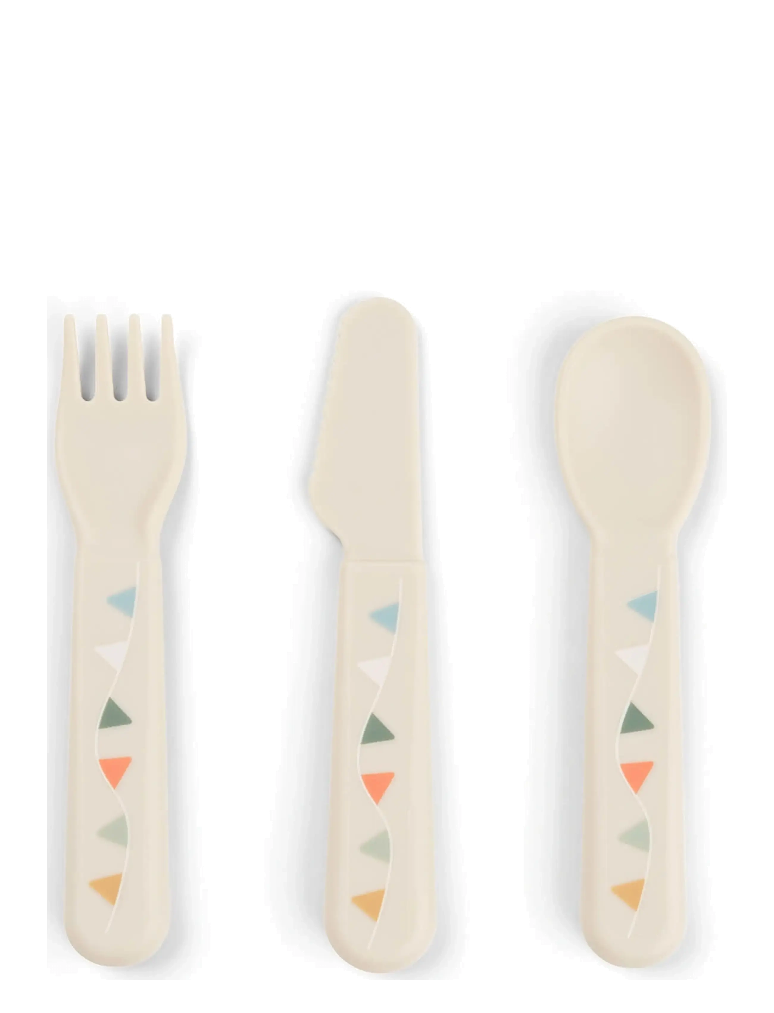 Done by Deer Foodie Cutlery Set Celebration Sand, Cutlery, Creme, Str: 12X 2X 1CM