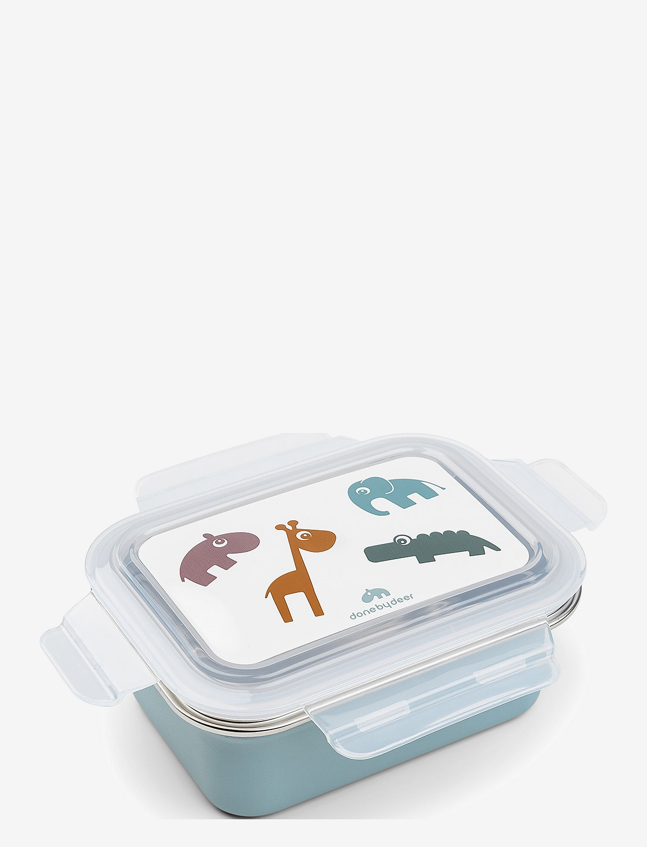 Done by Deer - Metal lunch box Deer friends Blue - blue - 1