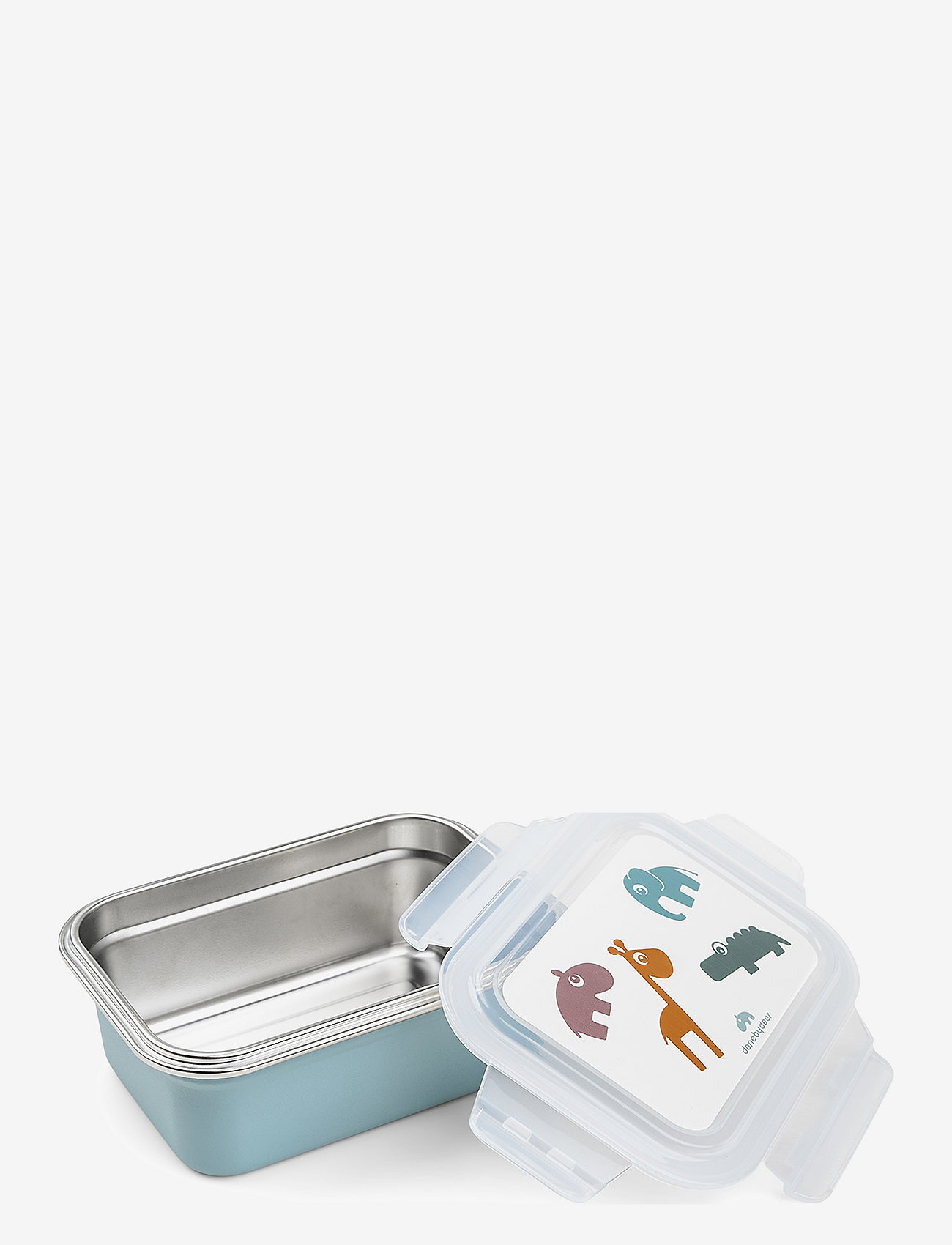 Done by Deer - Metal lunch box Deer friends Blue - blue - 2