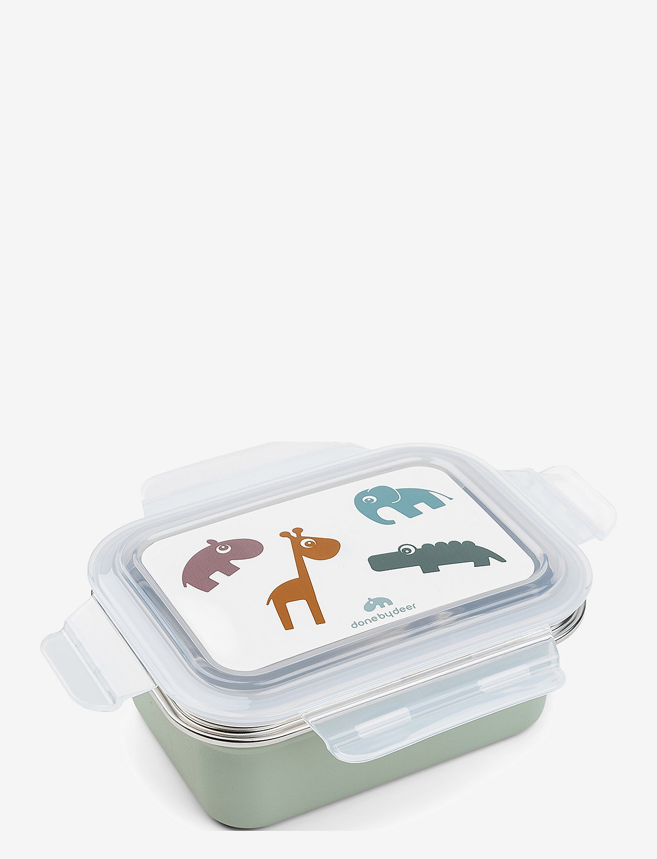 Done by Deer - Metal lunch box Deer friends Green - green - 1