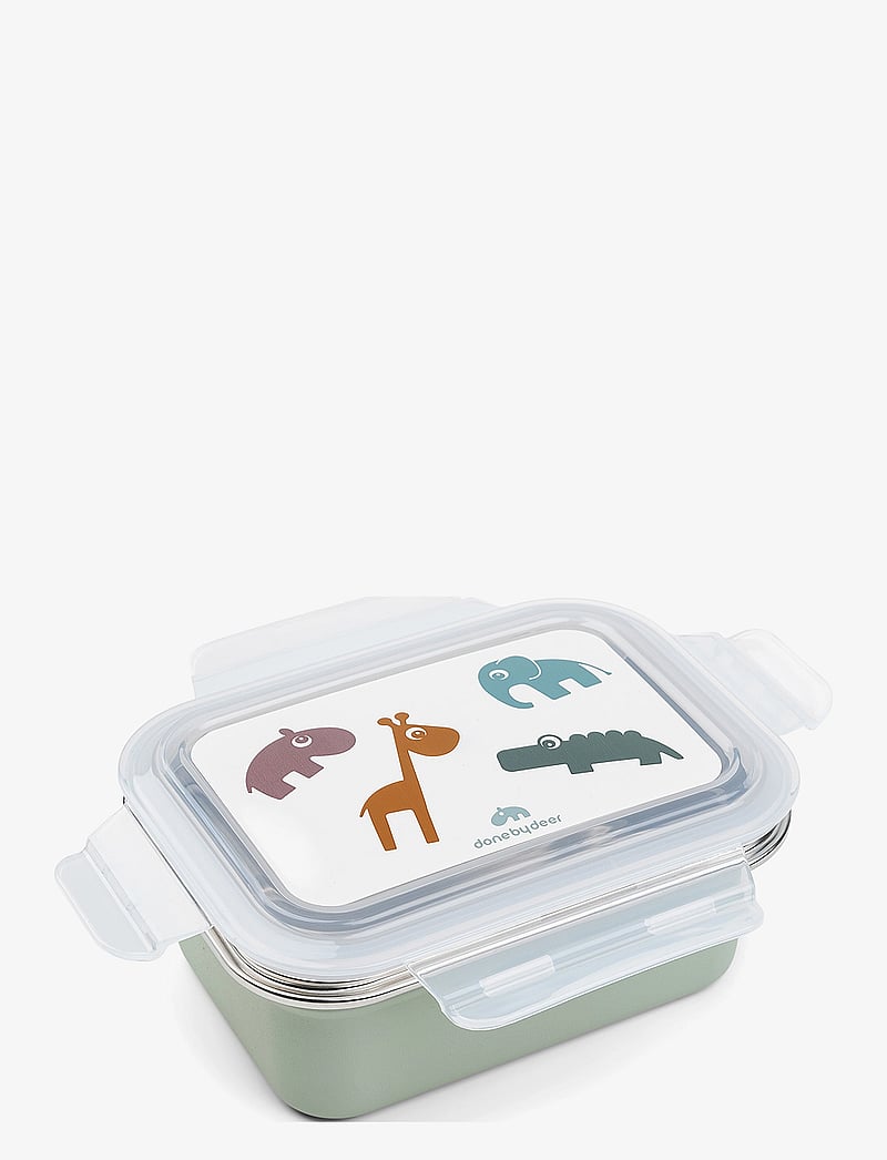 Done by Deer - Metal lunch box Deer friends Green - green - 1