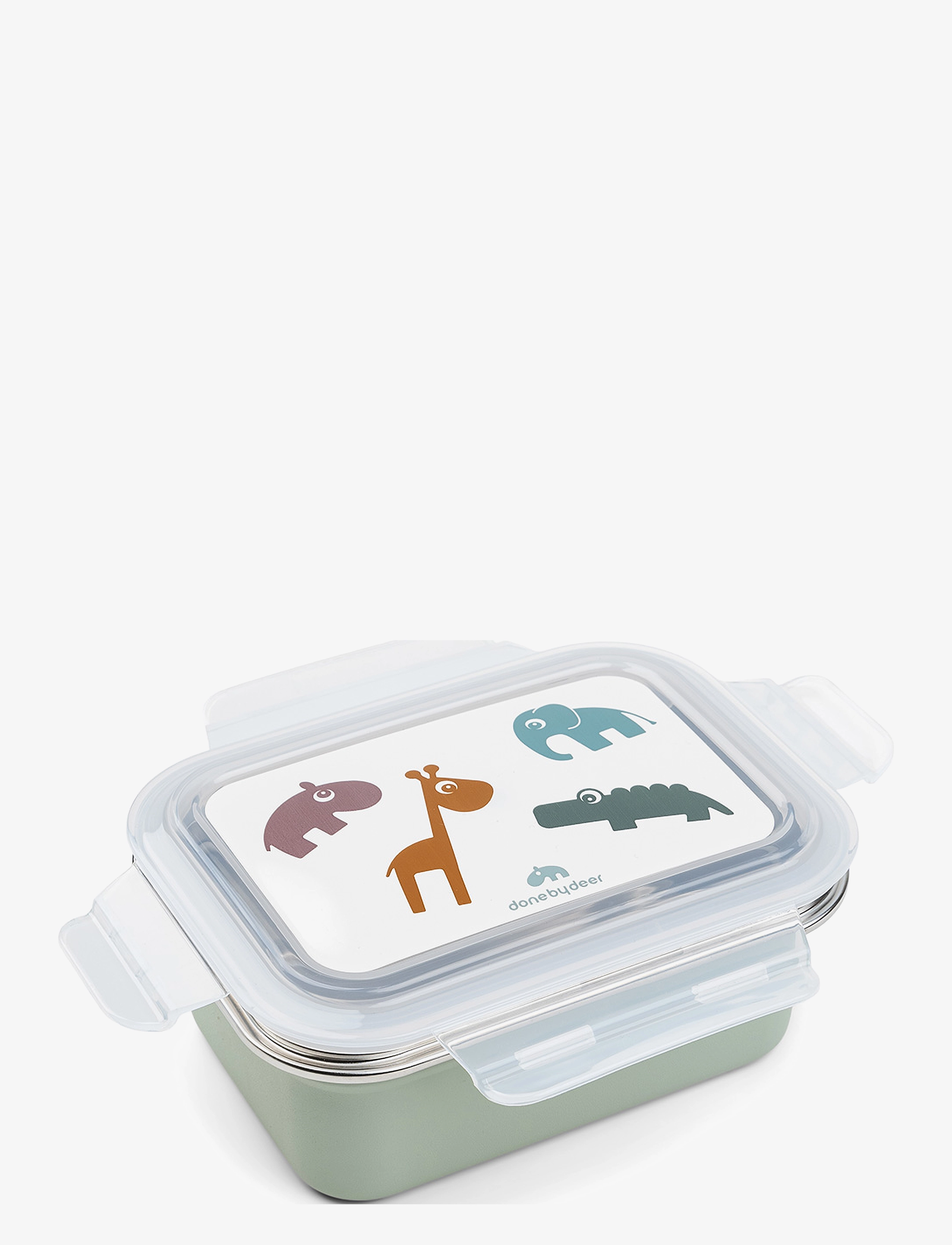 Done by Deer - Metal lunch box Deer friends Green - green - 1
