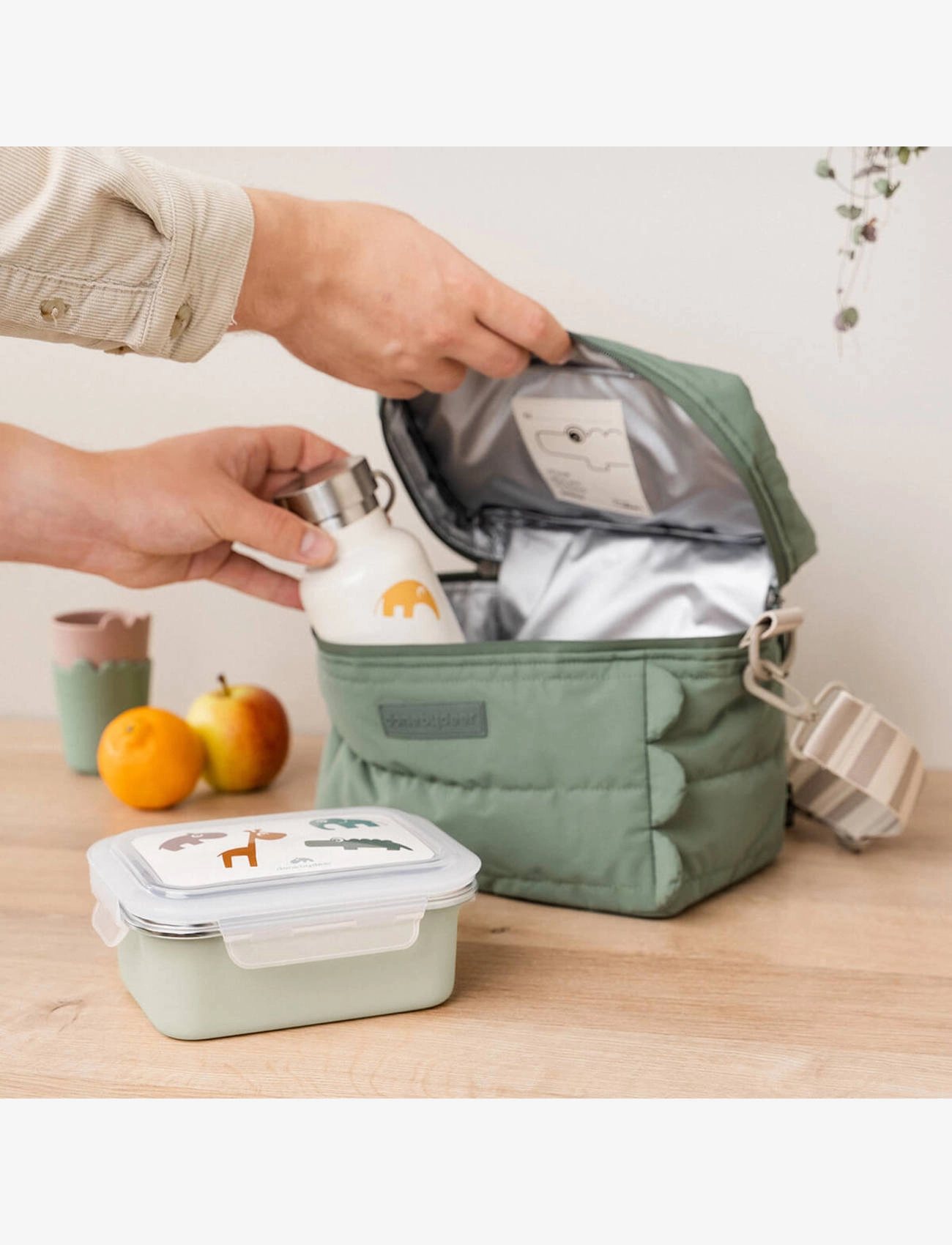 Done by Deer - Metal lunch box Deer friends Green - green - 4