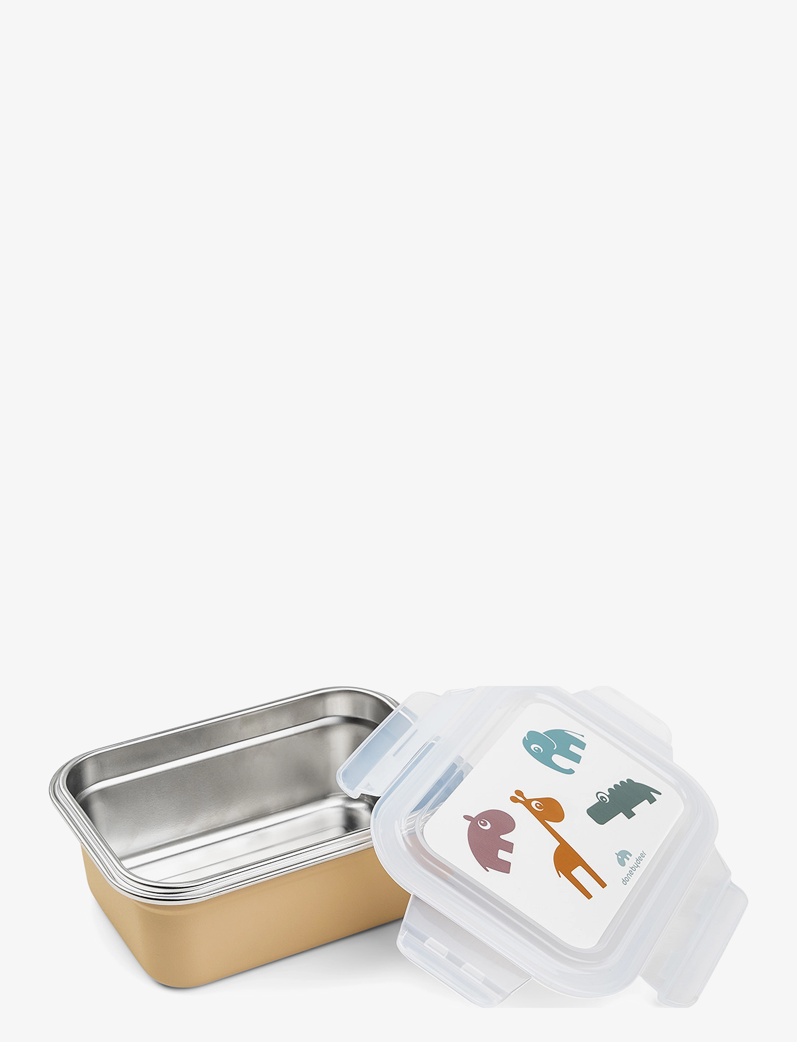 Done by Deer - Metal lunch box Deer friends Mustard - mustard - 2