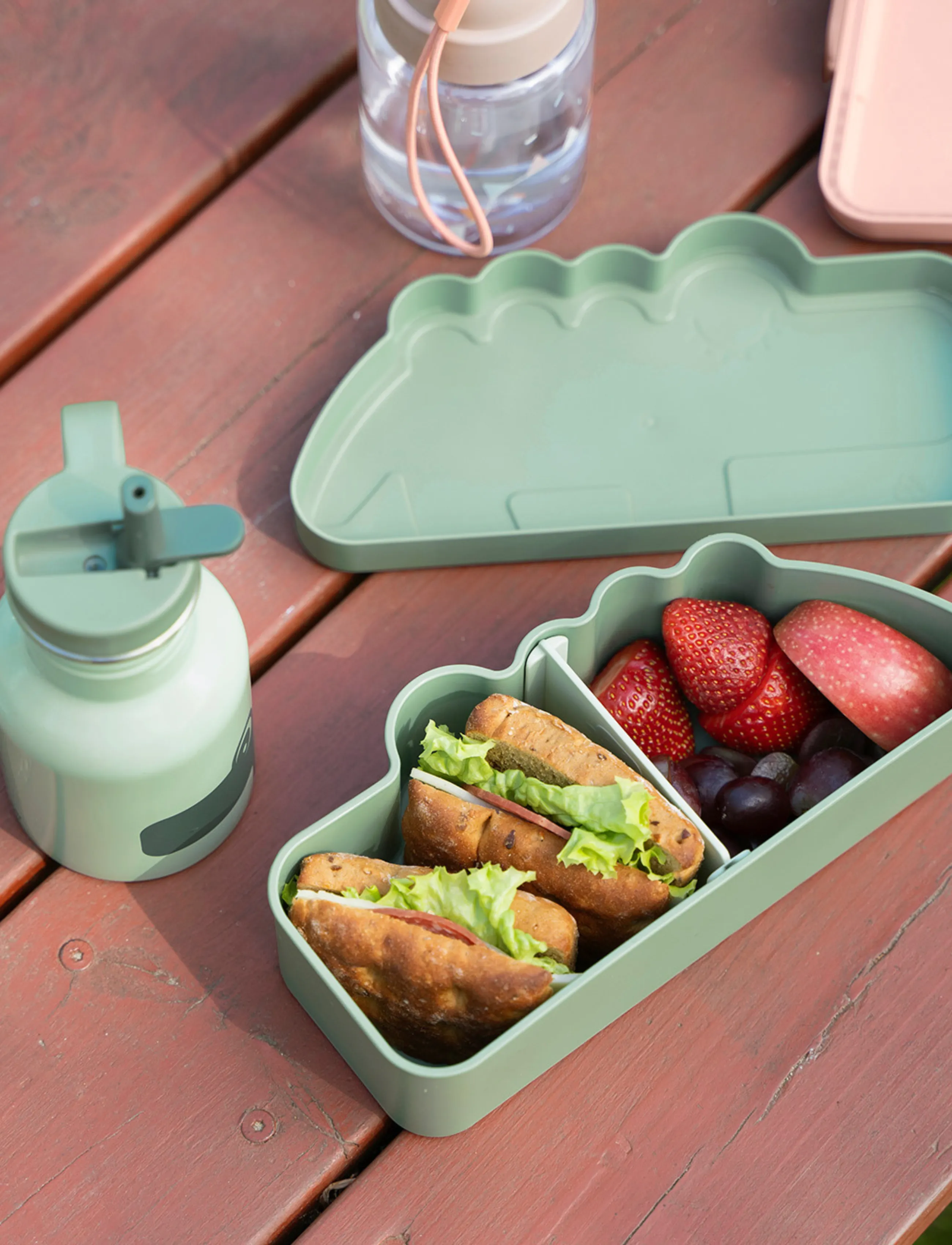 Done by Deer Kiddish Lunch Box Croco Powder, One Size, Meal Time, Rosa - Boxes, Kinder