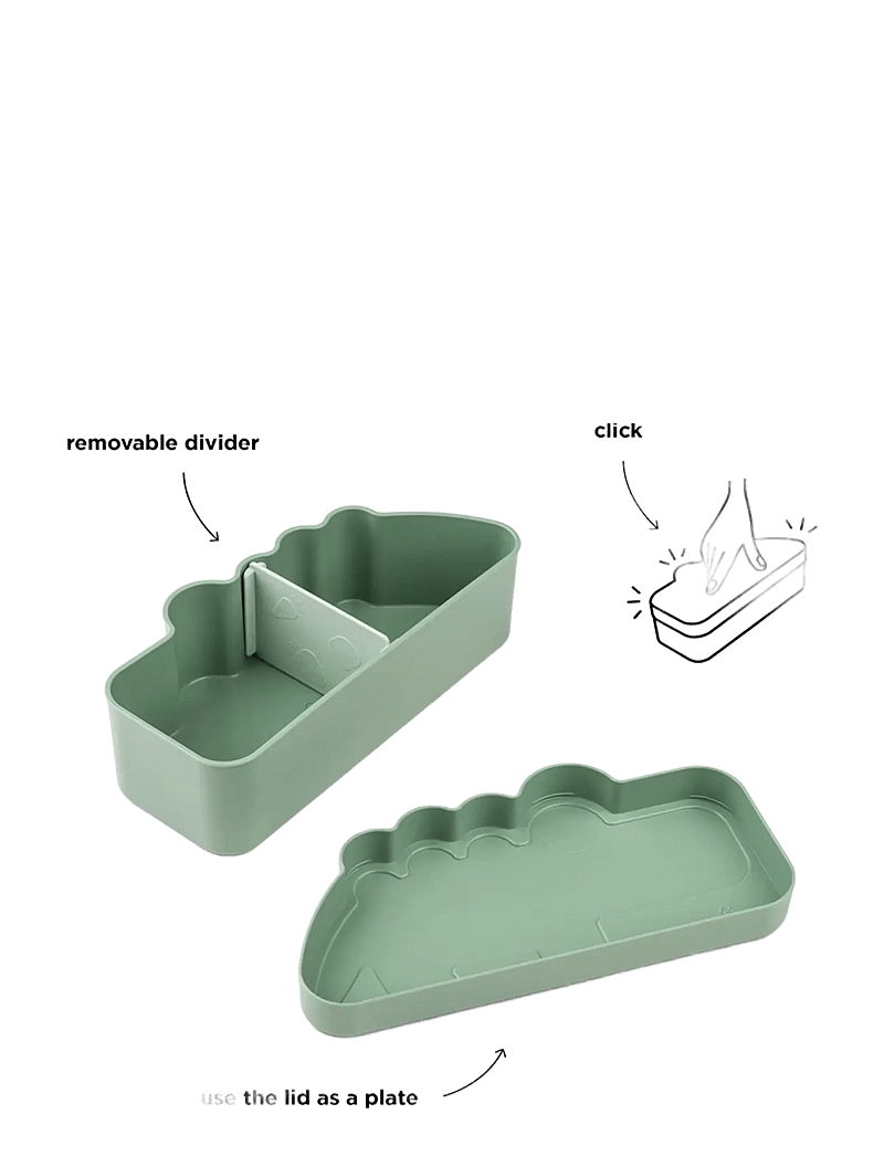 Done by Deer - Kiddish lunch box Croco Green - lunchlådor - green - 2