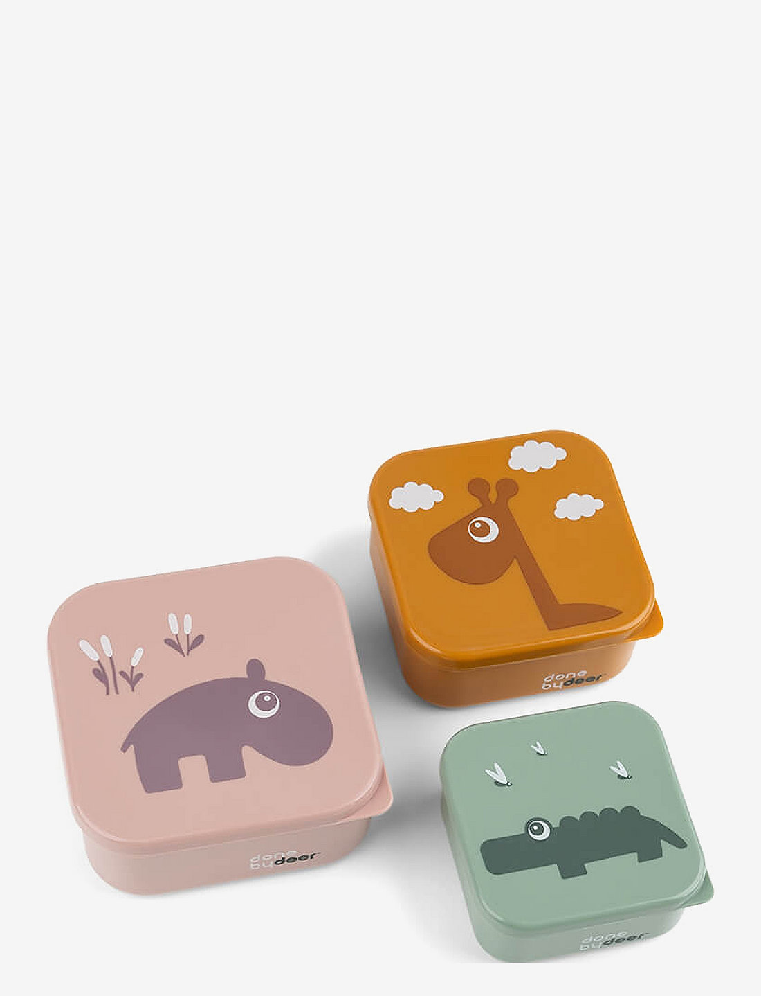 Done by Deer Snack Box Set 3 Pcs Deer Friends Lunchl dor Boozt