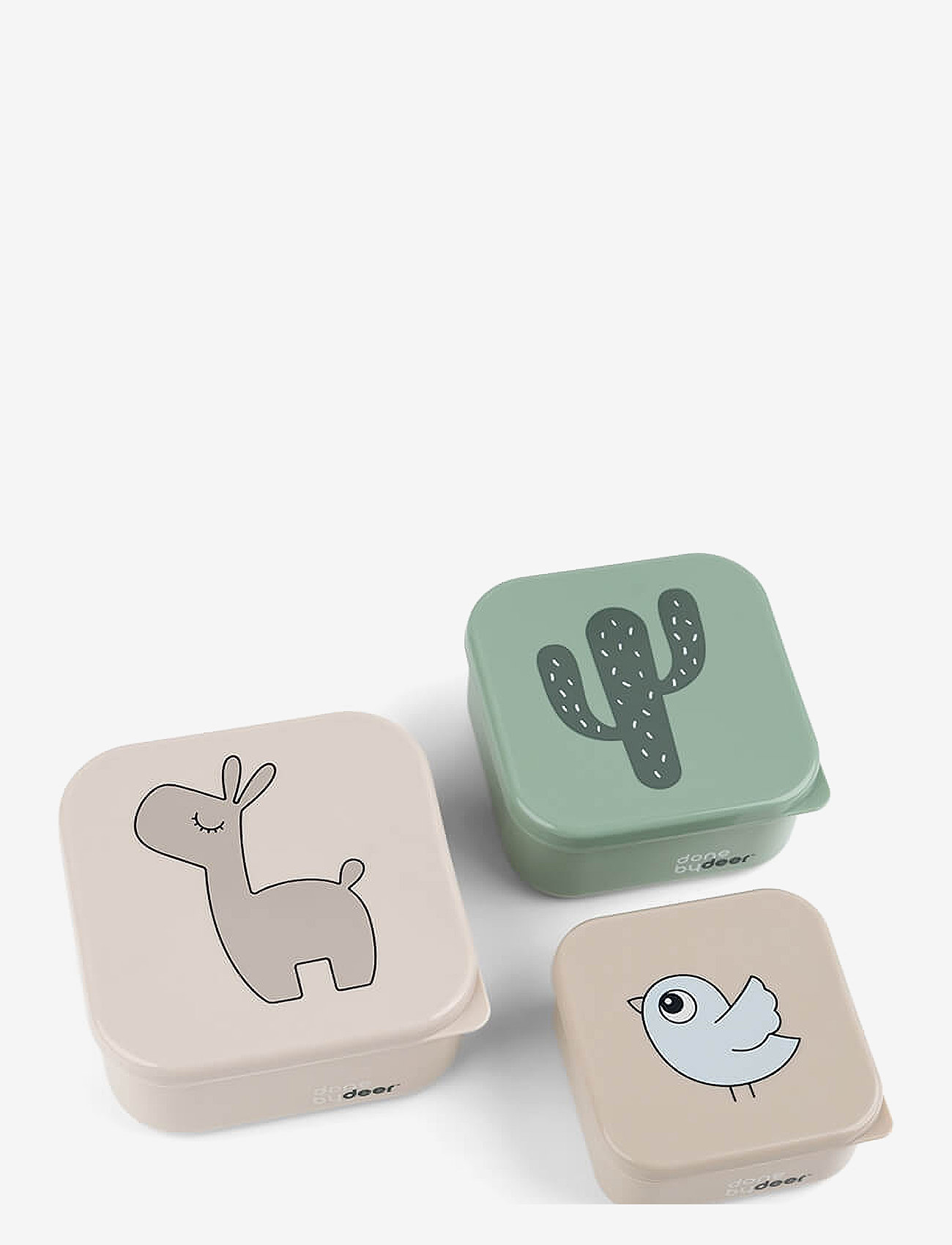 Done by Deer - Snack box set 3 pcs Lalee Sand mix - opbevaringsbøtter til babymad - sand mix - 0