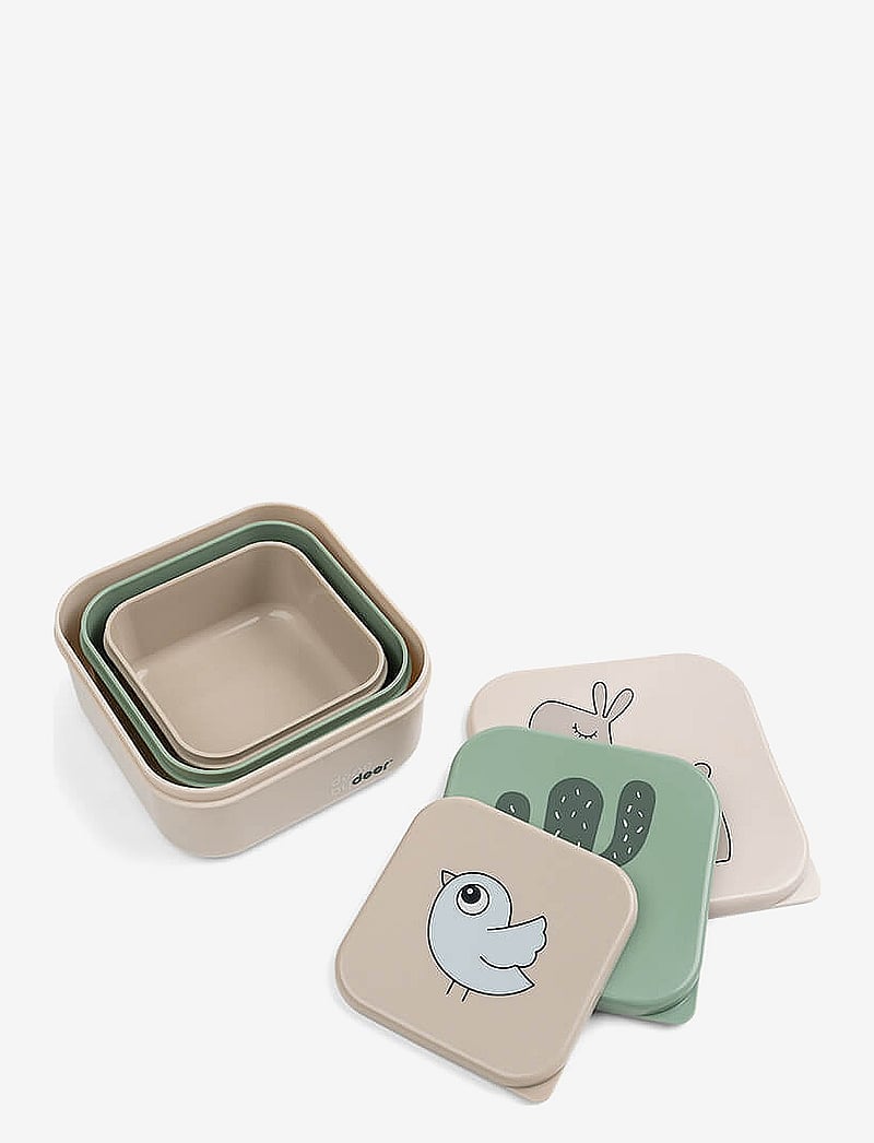 Done by Deer - Snack box set 3 pcs Lalee Sand mix - behälter für babynahrung - sand mix - 1