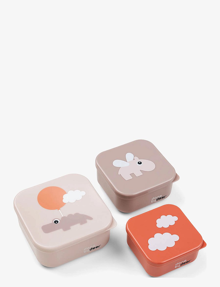 Done by Deer - Snack box set 3 pcs Happy clouds Powder - beebi toidunõud - powder - 0