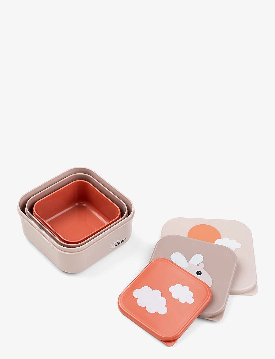 Done by Deer - Snack box set 3 pcs Happy clouds Powder - beebi toidunõud - powder - 1