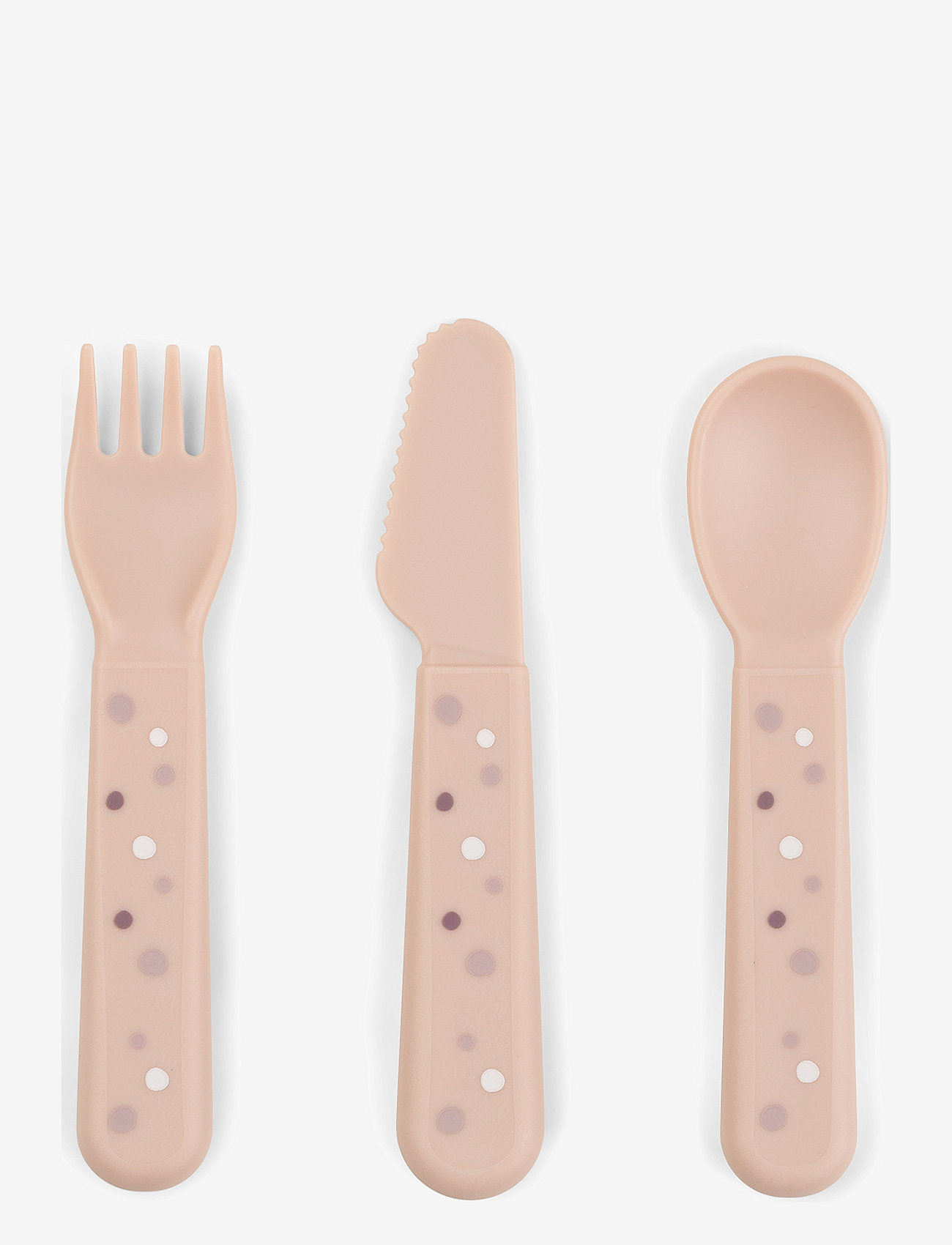 Done by Deer - Foodie cutlery set Happy dots - serveringssæt - powder - 0