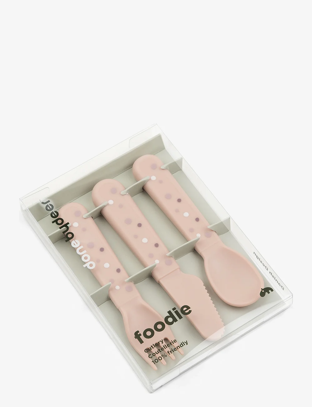 Done by Deer - Foodie cutlery set Happy dots Powder - essgeschirr - powder - 2