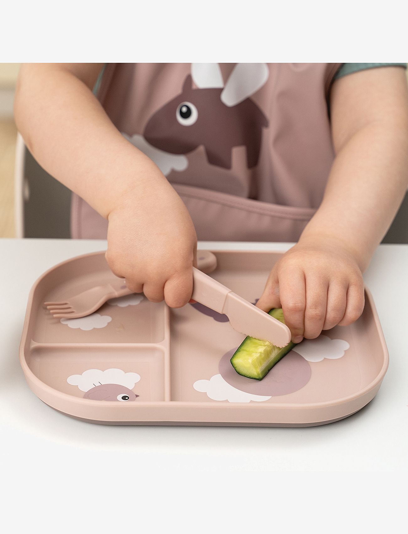 Done by Deer - Foodie cutlery set Happy dots - serveringssæt - powder - 3