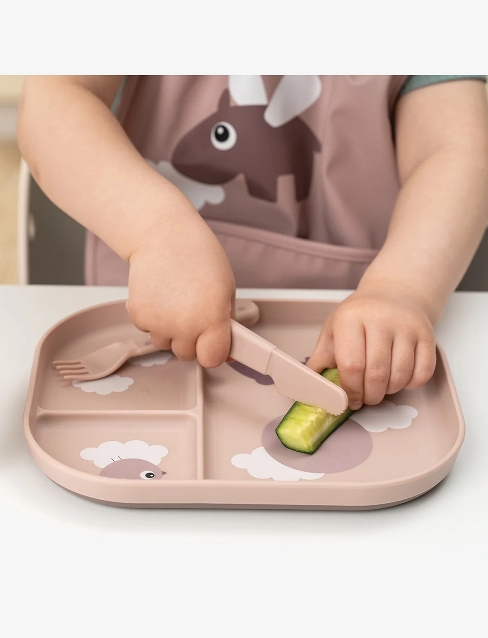 Done by Deer - Foodie cutlery set Happy dots Powder - essgeschirr - powder - 3