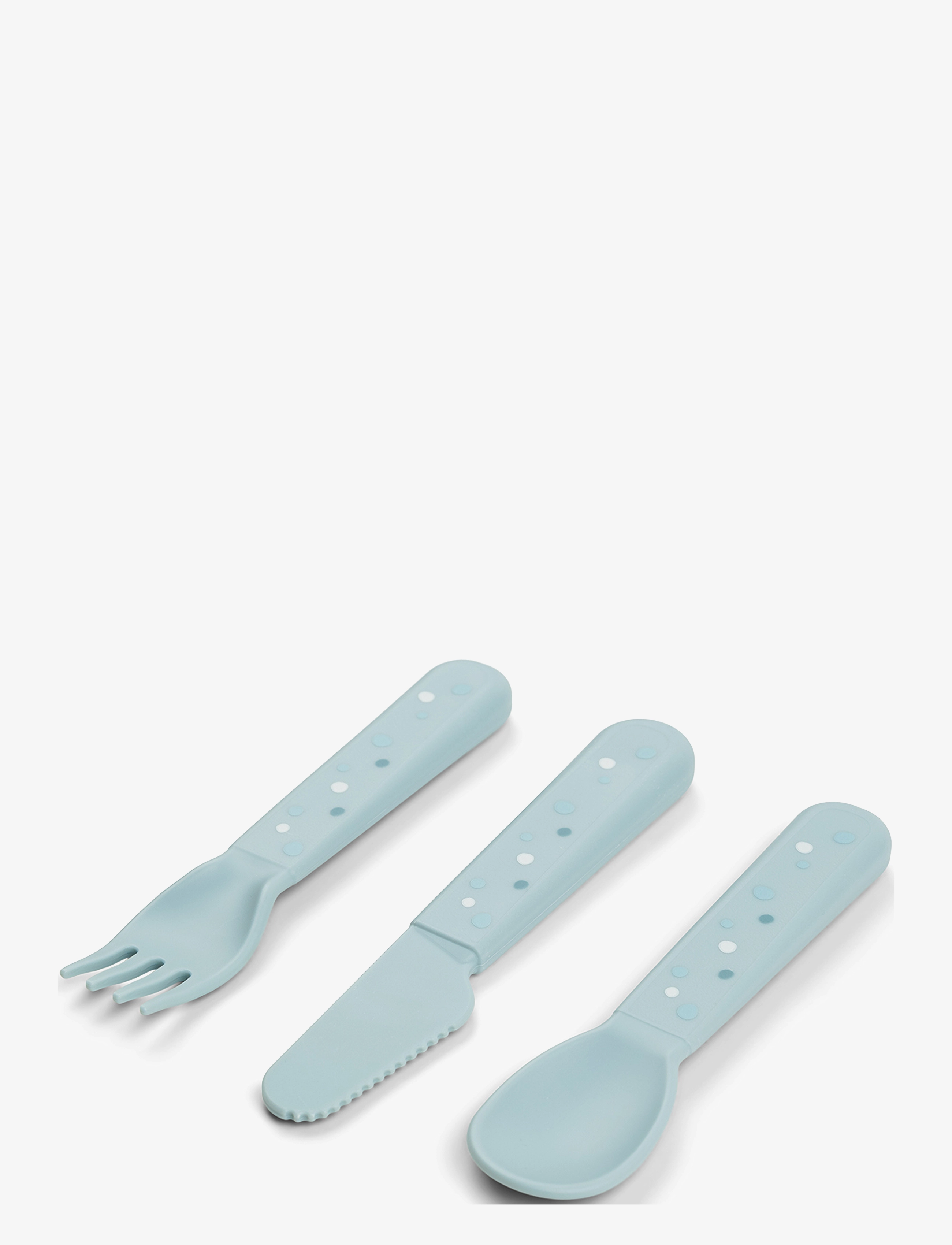Done by Deer - Foodie cutlery set Happy dots Blue - essgeschirr - blue - 1