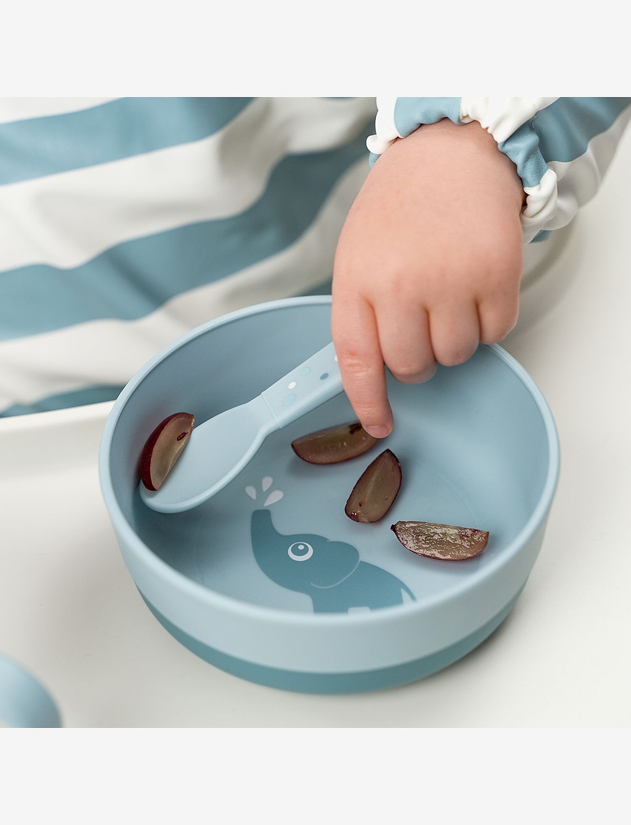 Done by Deer - Foodie cutlery set Happy dots Blue - Õhtusöögikomplektid - blue - 3