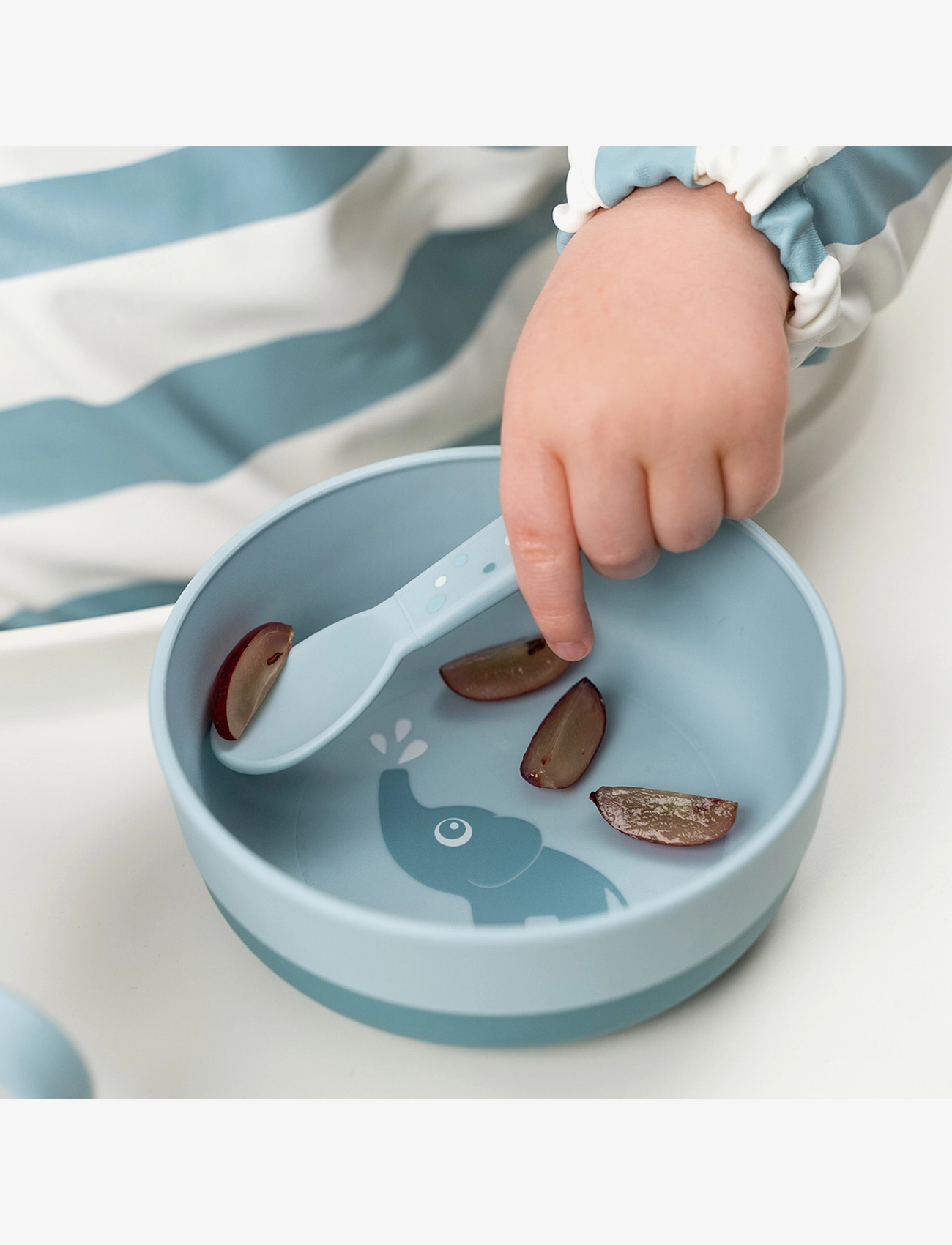 Done by Deer - Foodie cutlery set Happy dots Blue - indų komplektai - blue - 3