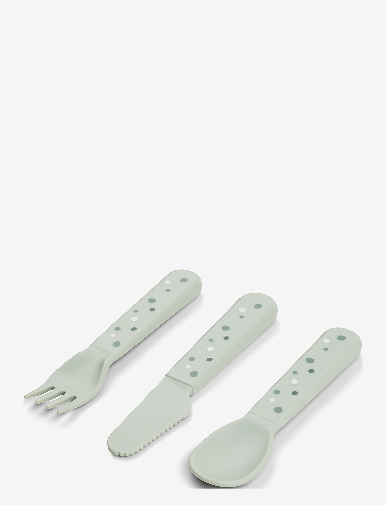 Done by Deer - Foodie cutlery set Happy dots - serveringssæt - green - 1