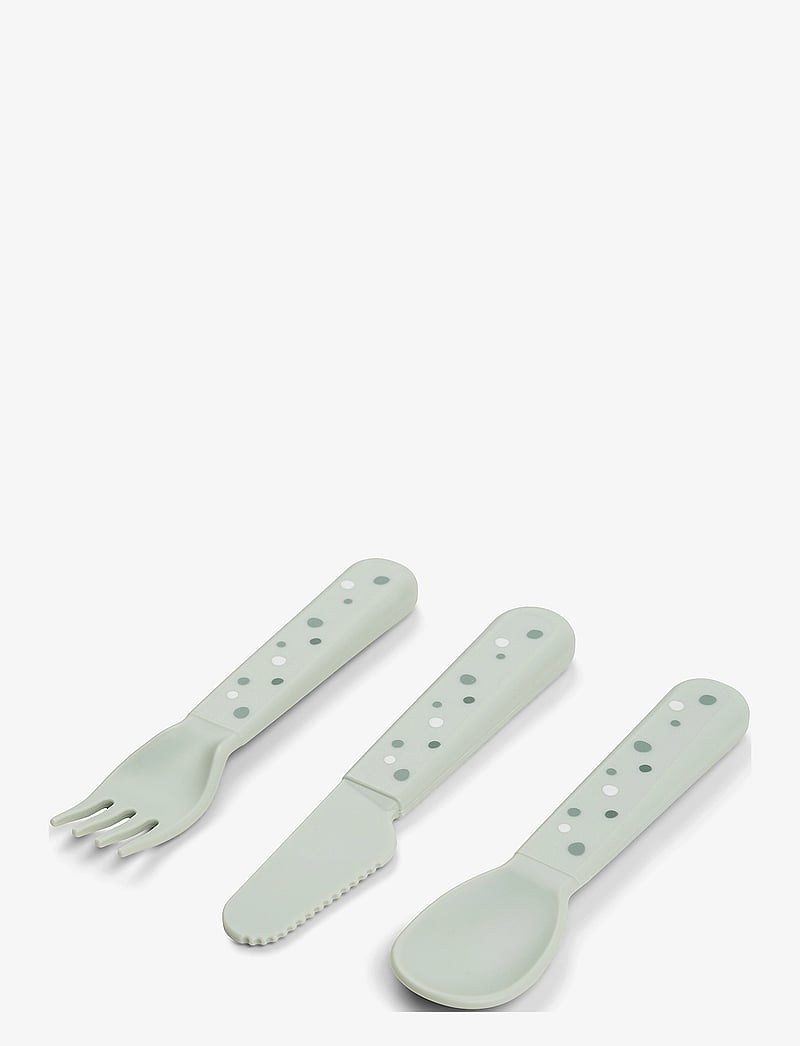 Done by Deer - Foodie cutlery set Happy dots Green - essgeschirr - green - 1