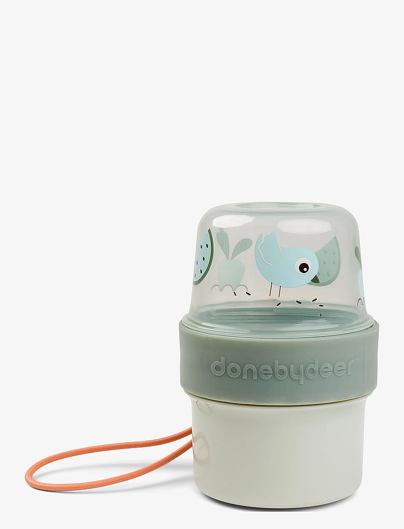 Done by Deer - To go 2-way snack container S Birdee Green - pojemniki na żywność dla niemowląt - green - 0