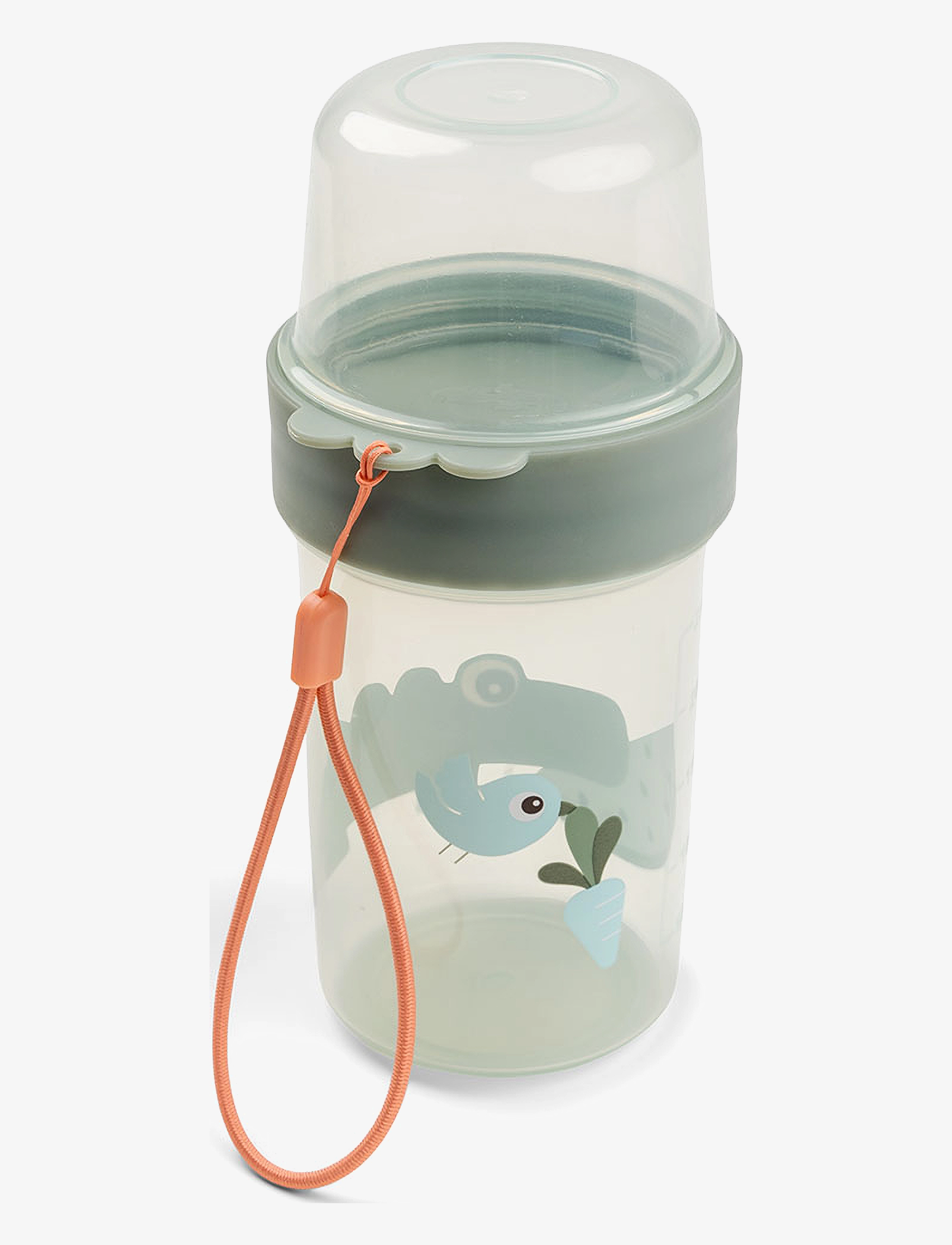Done by Deer - To go 2-way snack container L Croco Green - behälter für babynahrung - green - 2