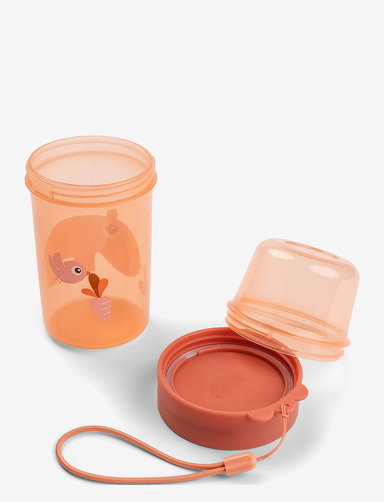 Done by Deer - To go 2-way snack container L Ozzo Papaya - papaya - 2