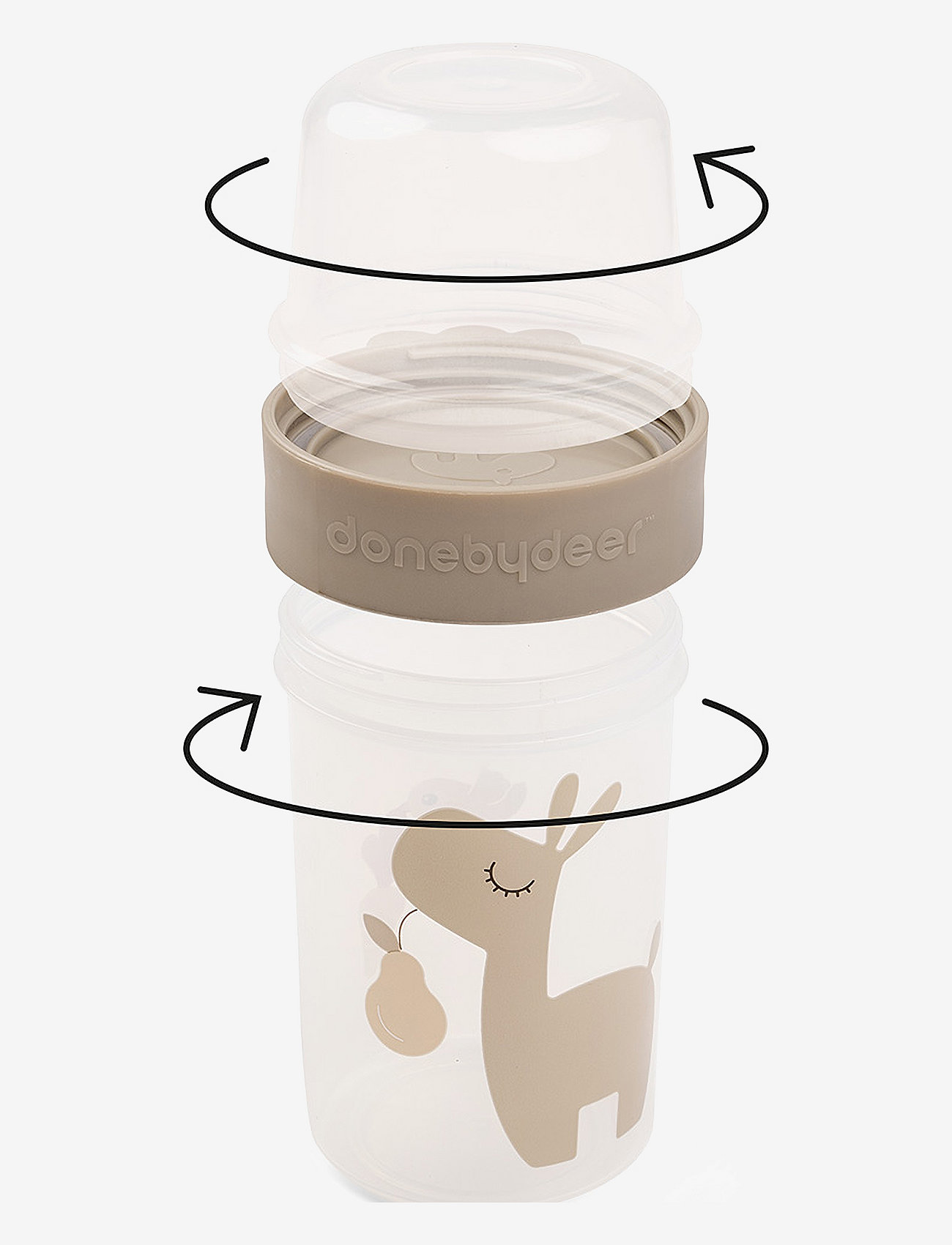 Done by Deer - To go 2-way snack container L Lalee Sand - beebitoidu anumad - sand - 3