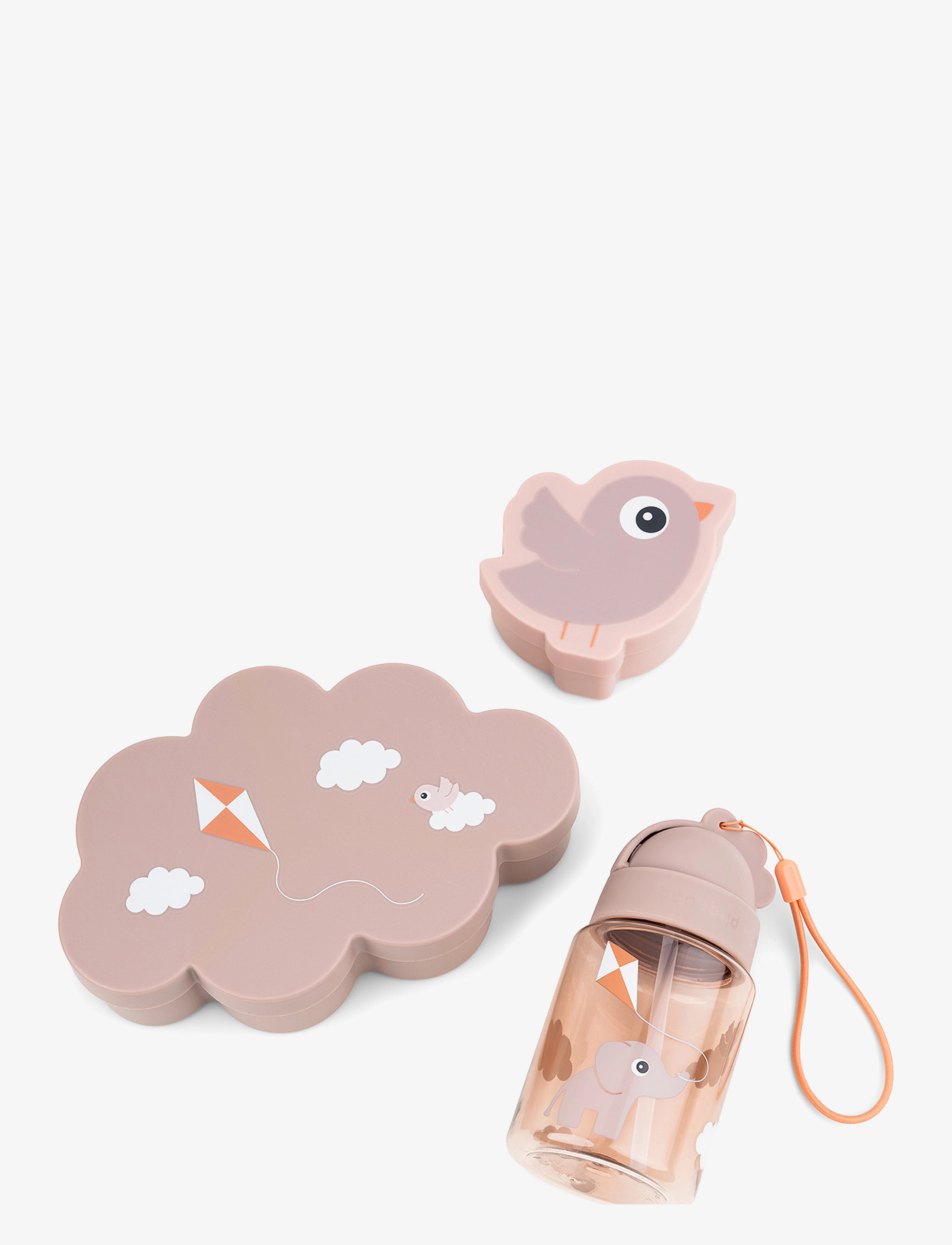 Done by Deer Lunch & Snack Box W/Straw Bottle Playground Powder, Børne Madpakke Og Snack Sæt, Pink, Str: ONE SIZE